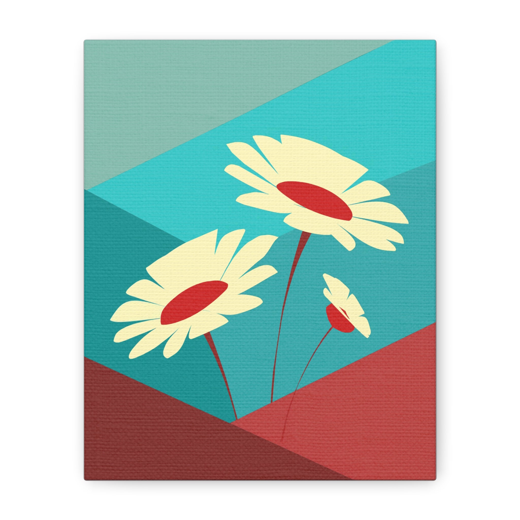 Modern Abstract Daisy Love - Matte Canvas, Stretched, 1.25"