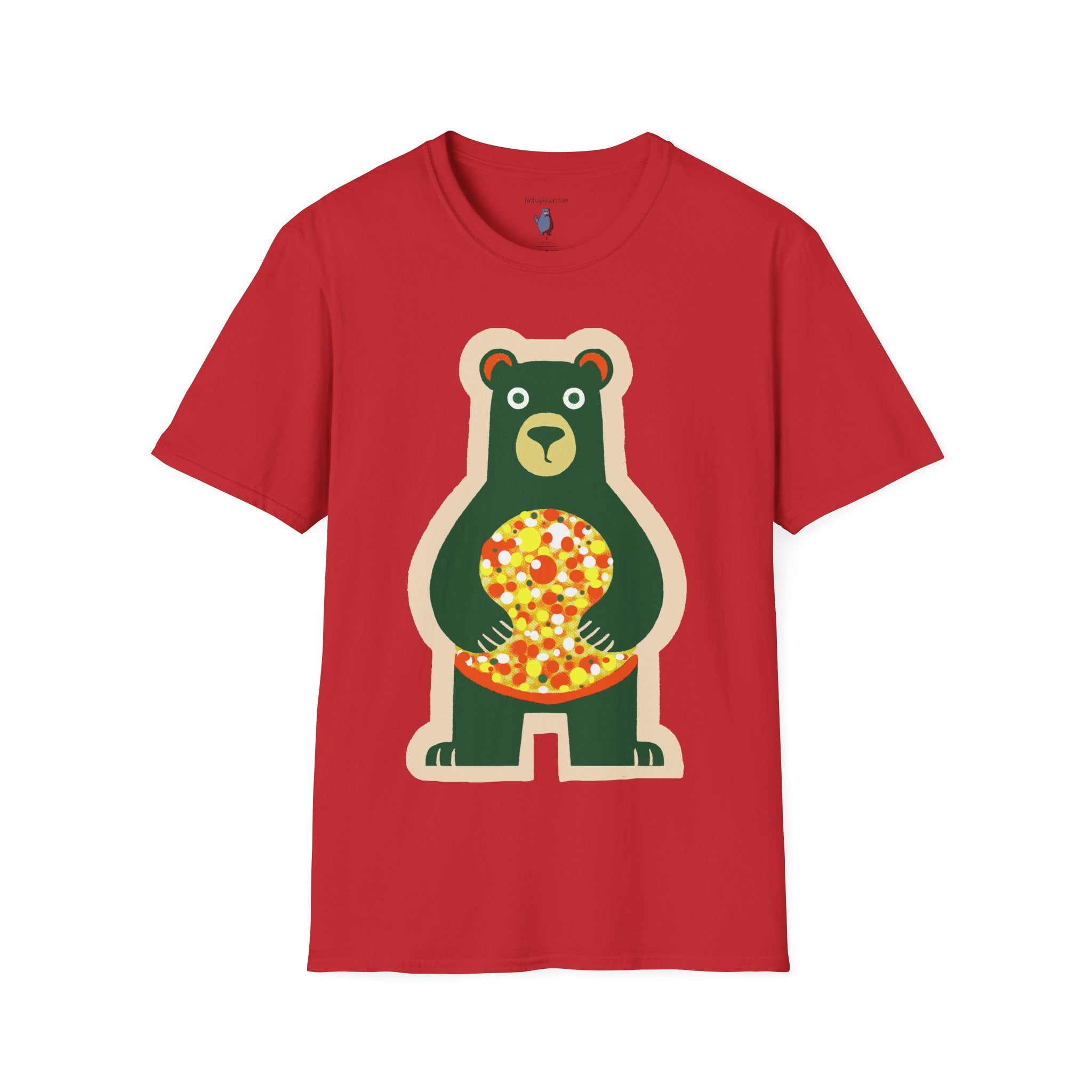 Mod Gumball Bear Graphic Art Tee - 100% Cotton T-Shirt