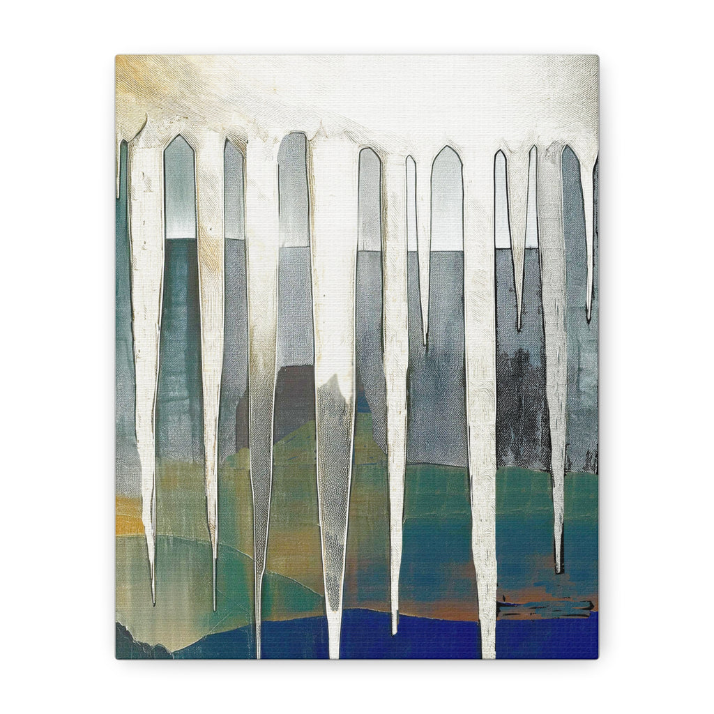 Modern Abstract Icicles - Matte Canvas, Stretched, 1.25"