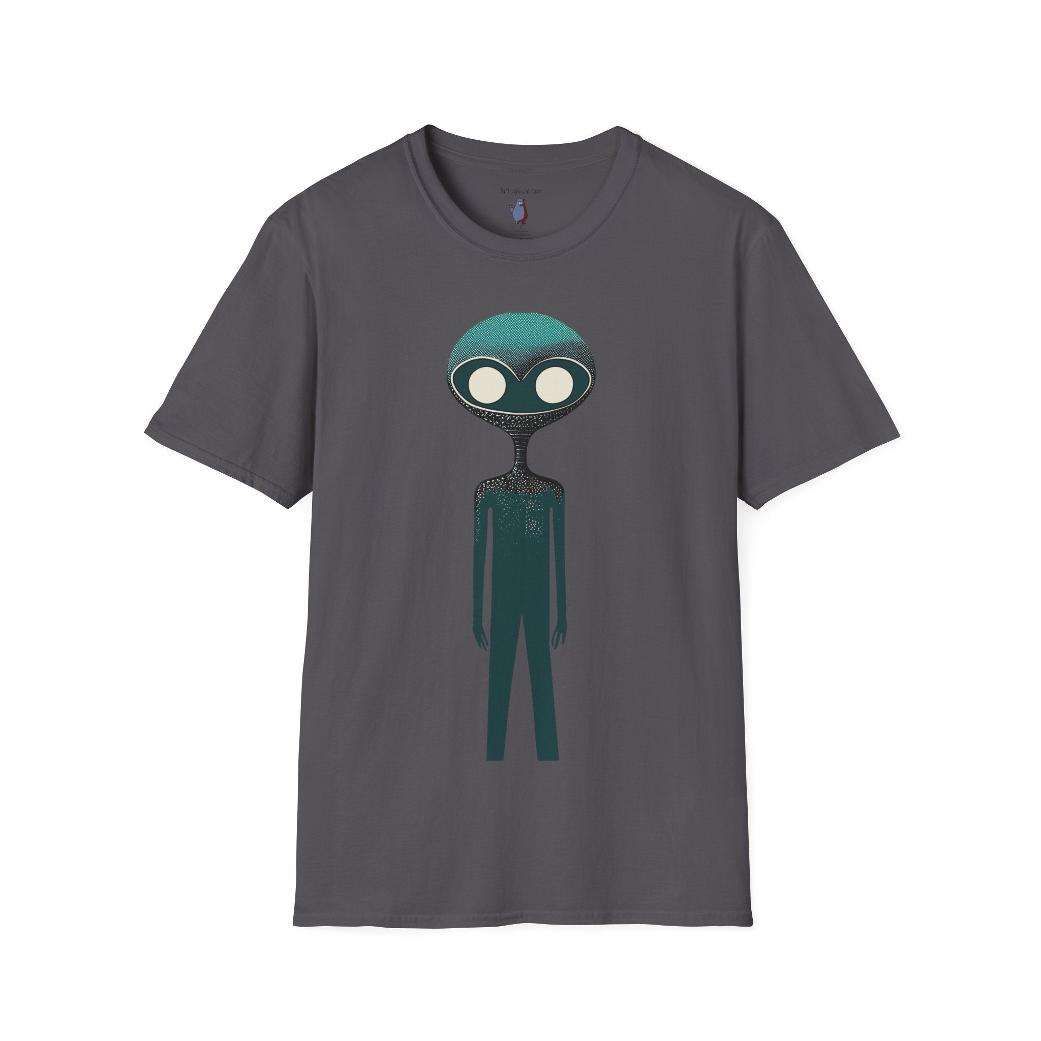 Midwest Modern UAP UFO Alien Number Two Graphic Art Tee - 100% Cotton T-Shirt