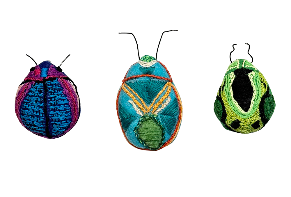 One of a Kind Beetle Soft Art Wall Trio Home Decor