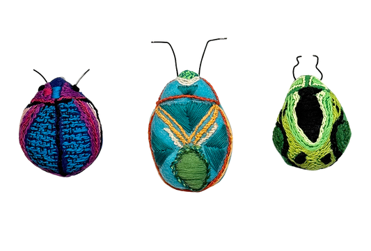 One of a Kind Beetle Soft Art Wall Trio Home Decor