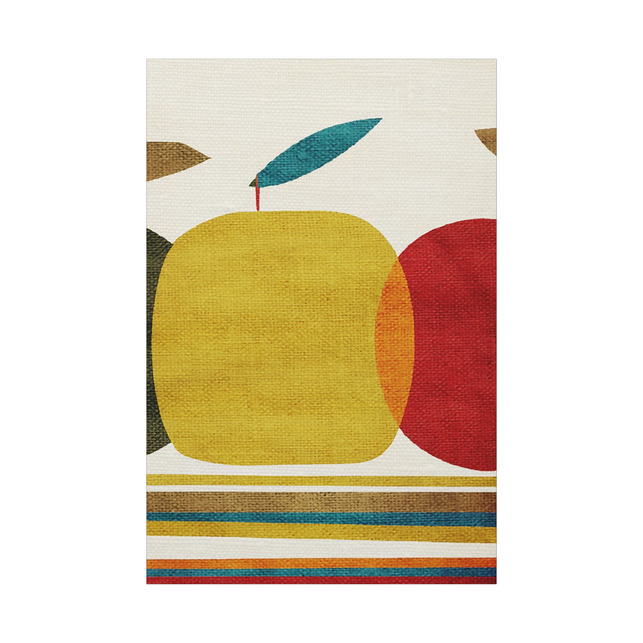 Midwest Modern Icon Pop Apple Print - Matte Canvas, Stretched, 1.25"