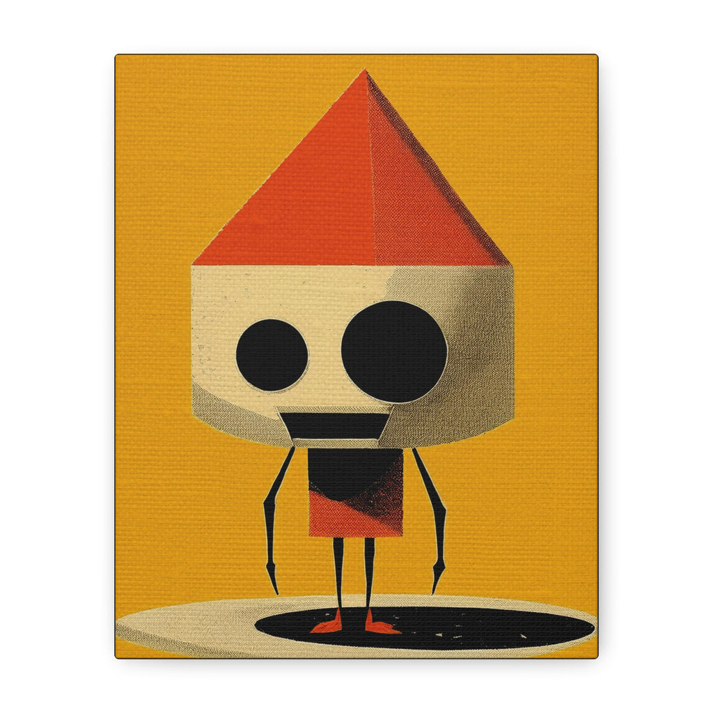 Midwest Modern Pop Art Robot Print - Matte Canvas, Stretched, 1.25" - wall decor, fun art, modern, simple, graphic, robot
