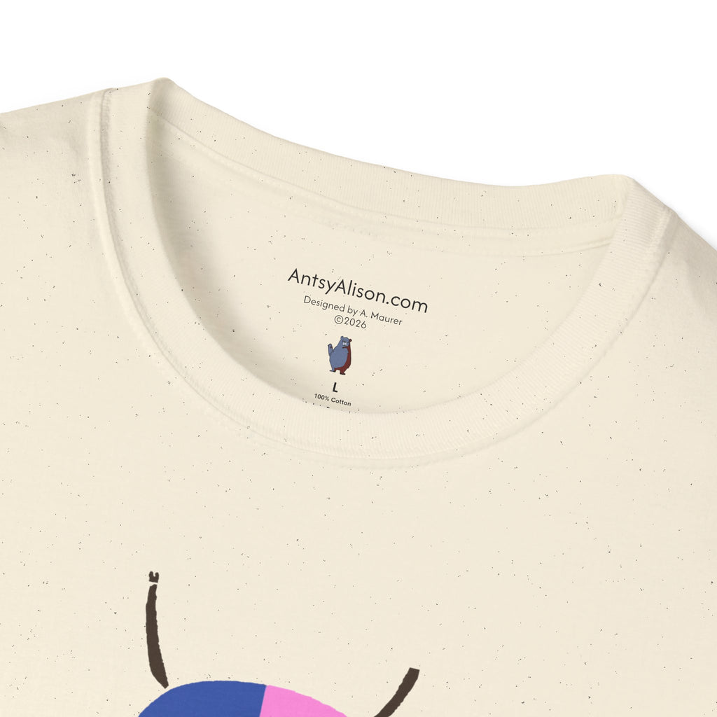 Midwest Modern Graphic Abstract Insect Beetle - Unisex Softstyle T-Shirt