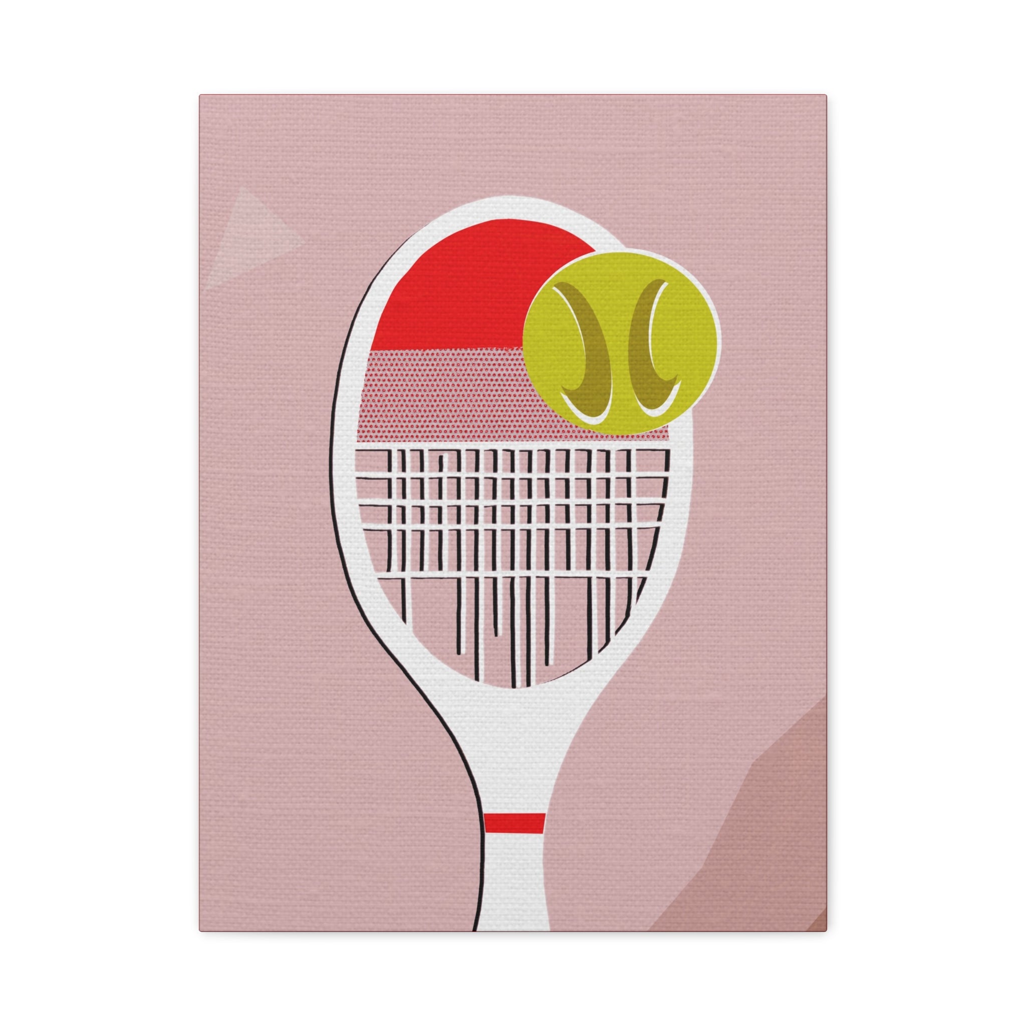 Midwest Modern Abstract Pop Tennis Print - Matte Canvas, Stretched, 1.25" -  home decor, wall art, tennis, sports
