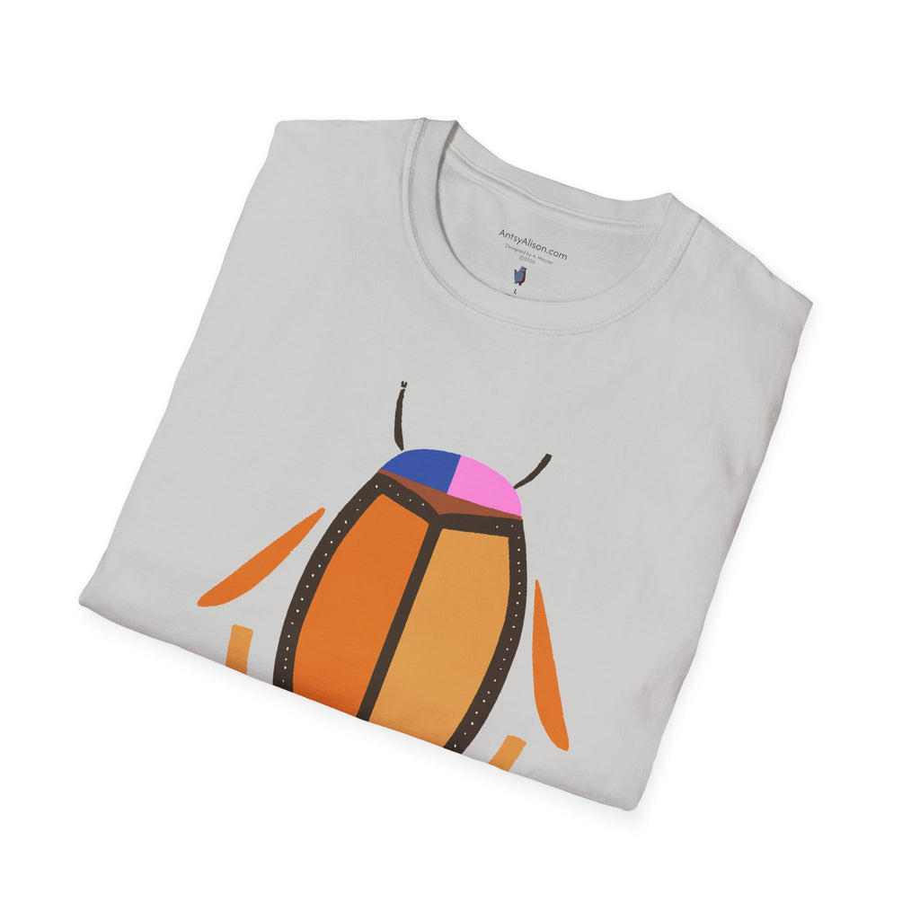 Midwest Modern Graphic Abstract Insect Beetle - Unisex Softstyle T-Shirt