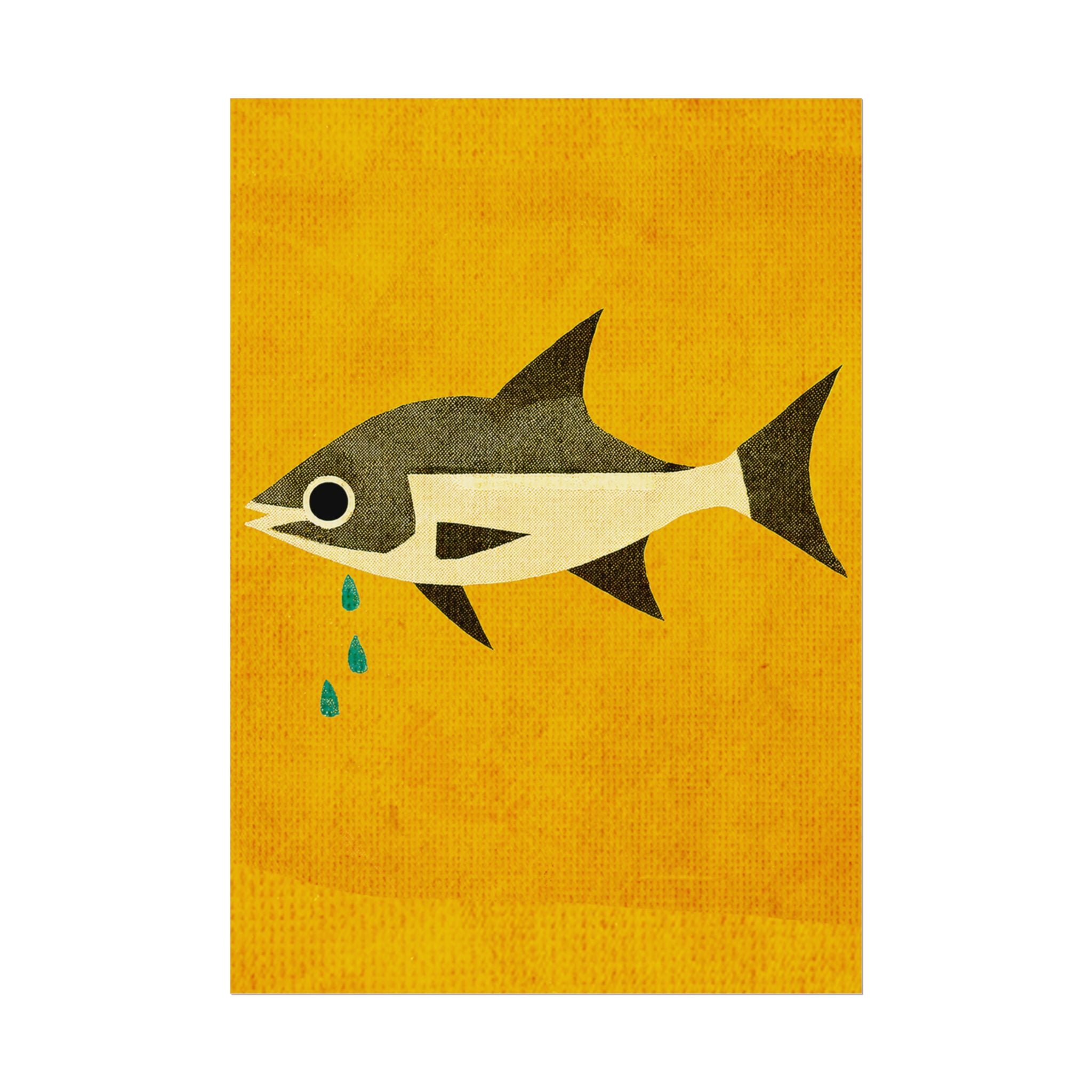 Don't Cry Mod Abstract Fish Art Print Rolled Poster | Wall Art, Midwest Mod, Fish, Fishing