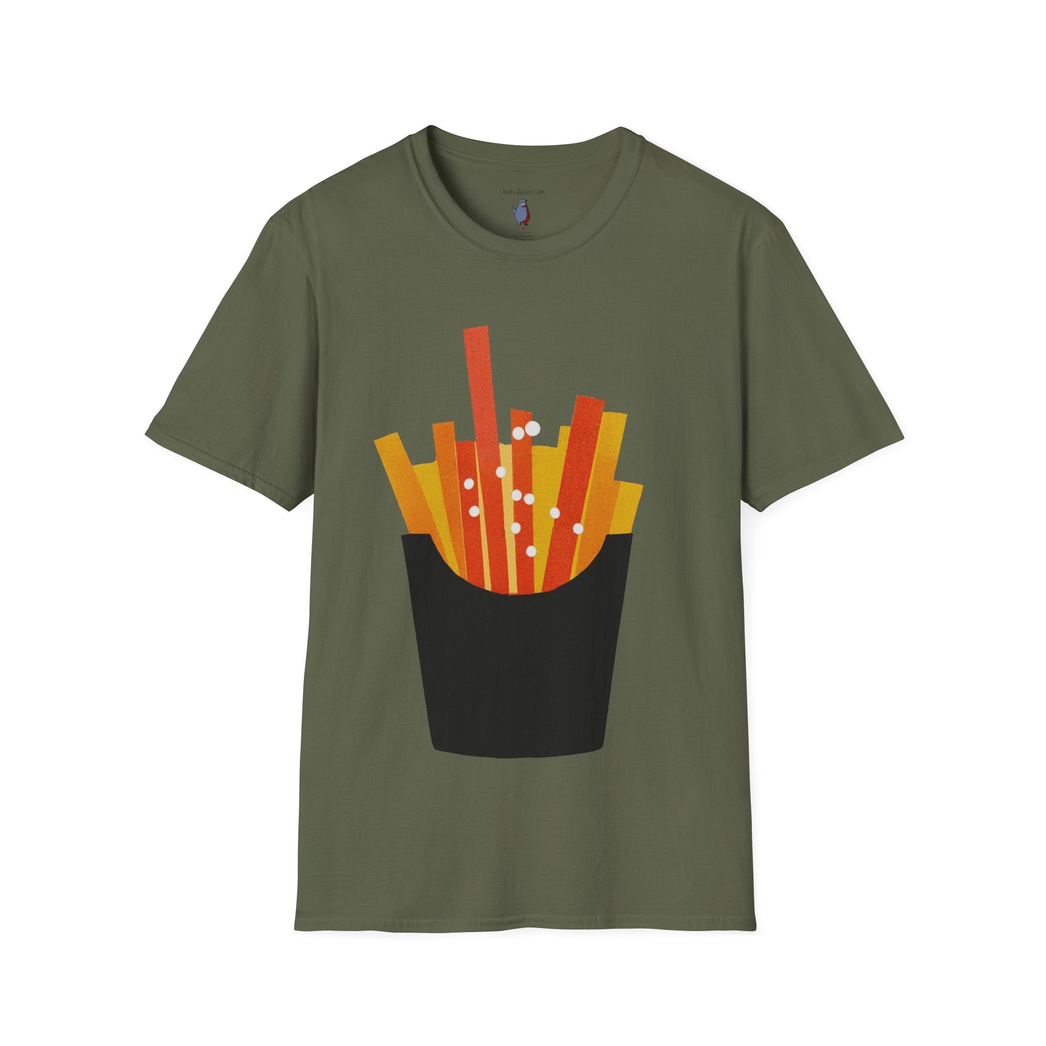 French Fry Fries Graphic Art Tee - 100% Cotton T-Shirt