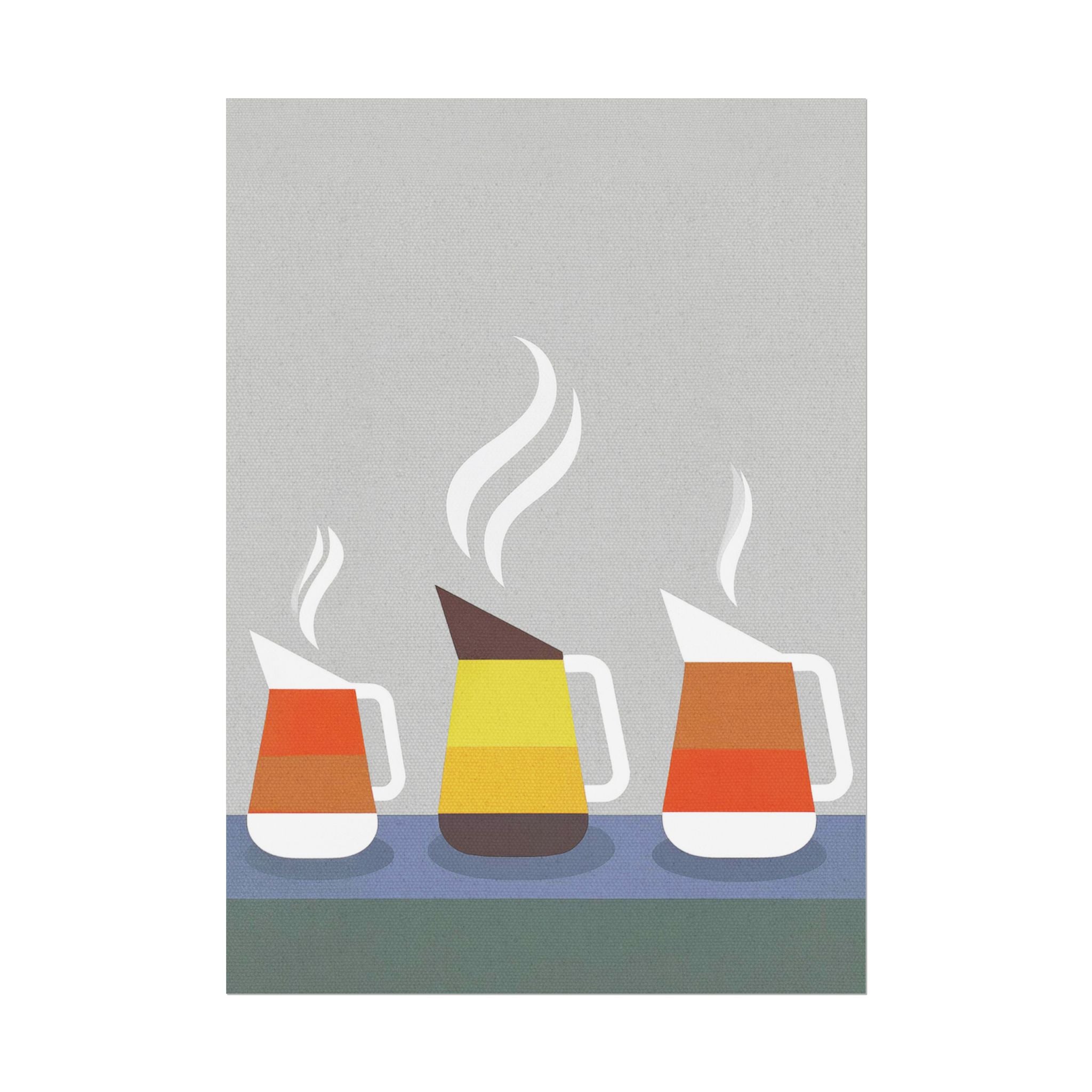 Danish Modern Inspired Coffee Pot Art Print Rolled Poster | Wall Art, Midwest Mod, Danish Modern, Coffee, Coffee Pot