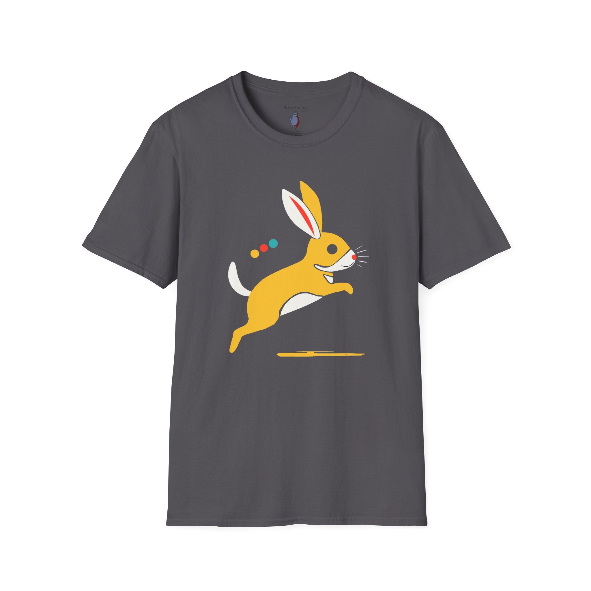 Midwest Modern Run Rabbit Run #5- 100% Cotton Graphic Tee - animal lovers, rabbit, bunny, easter, spring