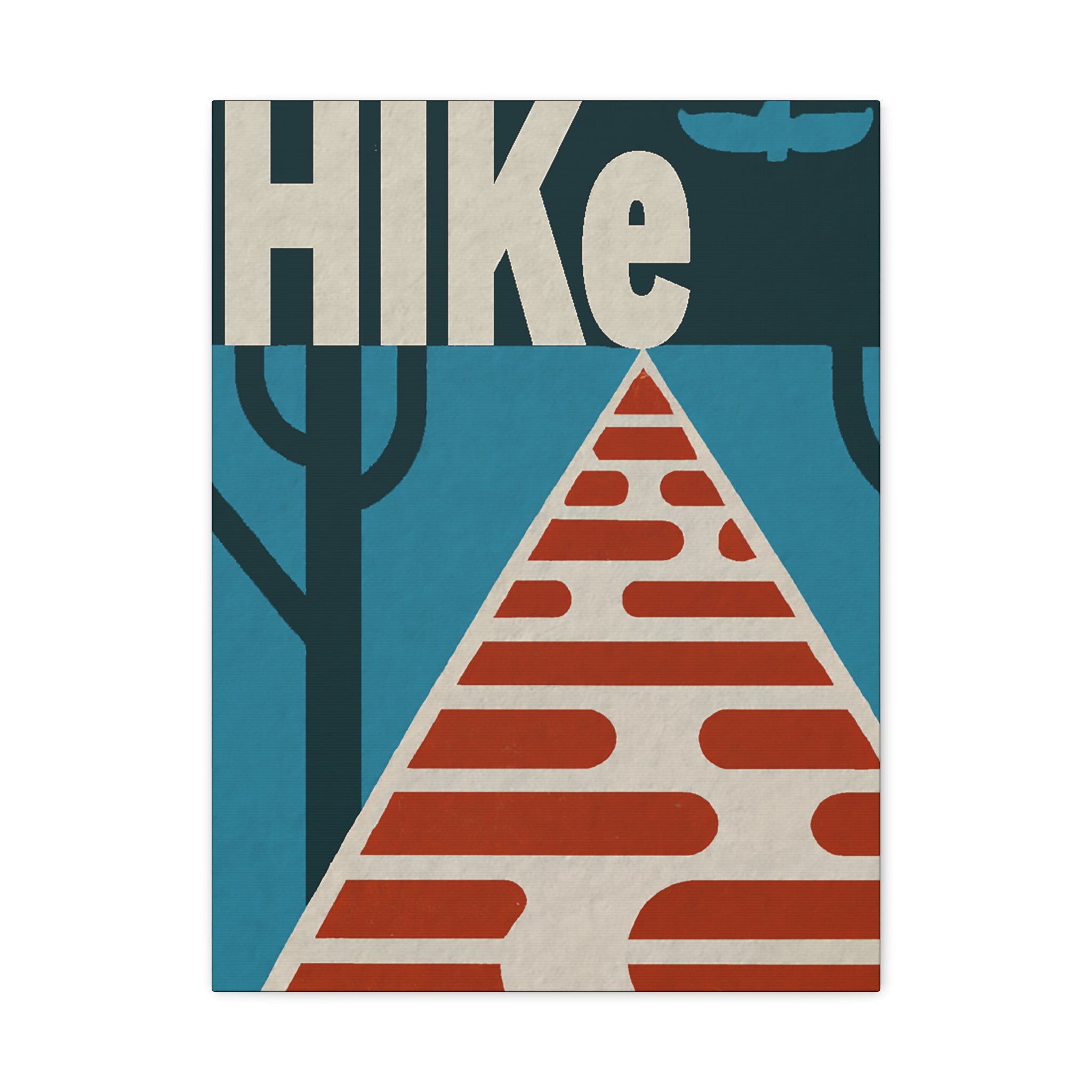Midwest Modern Icon Pop Outdoor Hike Print - Matte Canvas, Stretched, 1.25"