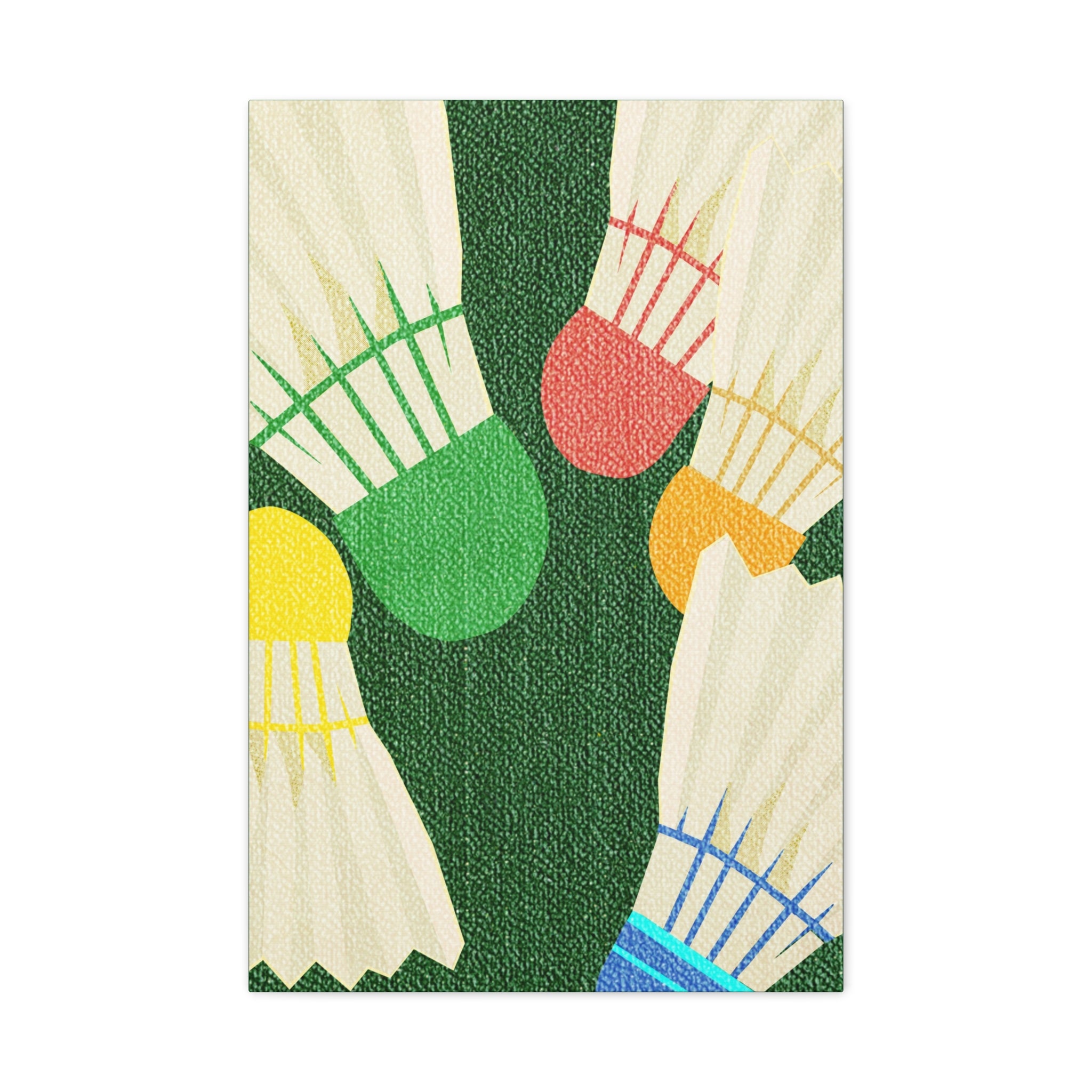 Midwest Modern Abstract Badminton Pop Art Style Print - Matte Canvas, Stretched, 1.25"