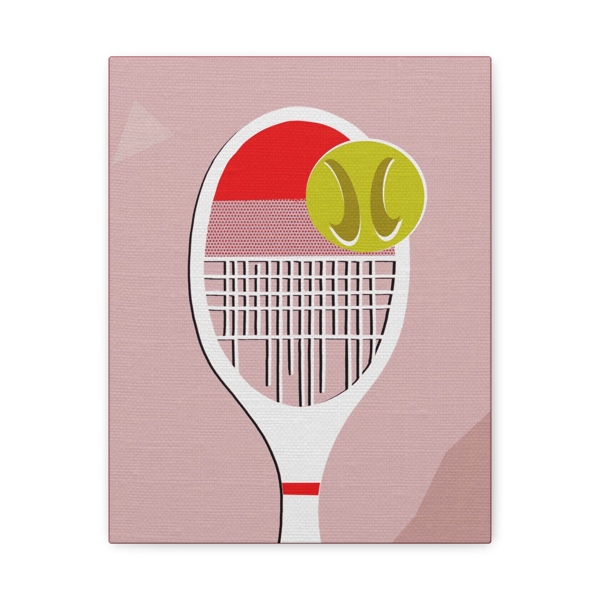 Midwest Modern Abstract Pop Tennis Print - Matte Canvas, Stretched, 1.25" -  home decor, wall art, tennis, sports