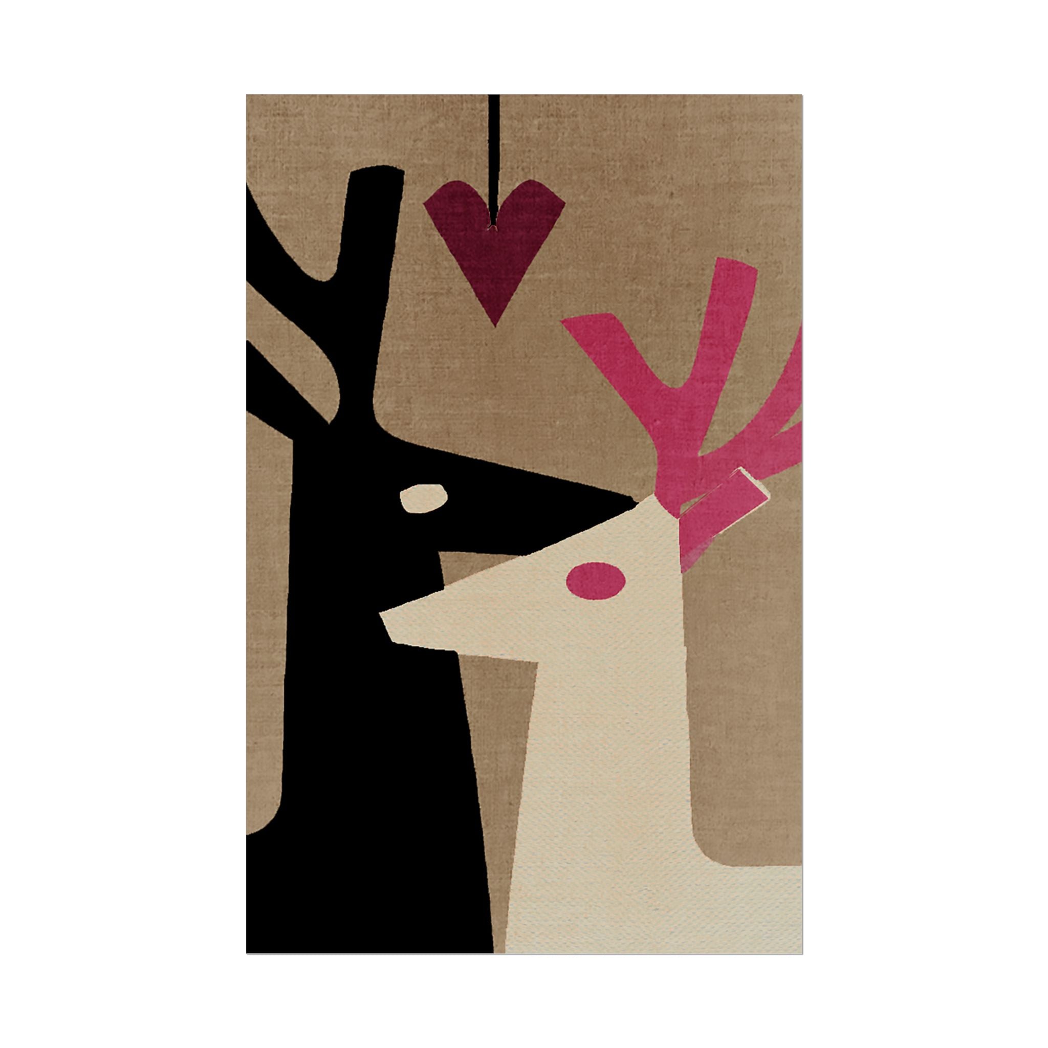 Animal Love Print Reindeer Only Rolled Poster - Animals, Deer, Reindeer, Buck, Valentines Day, Nature, Love