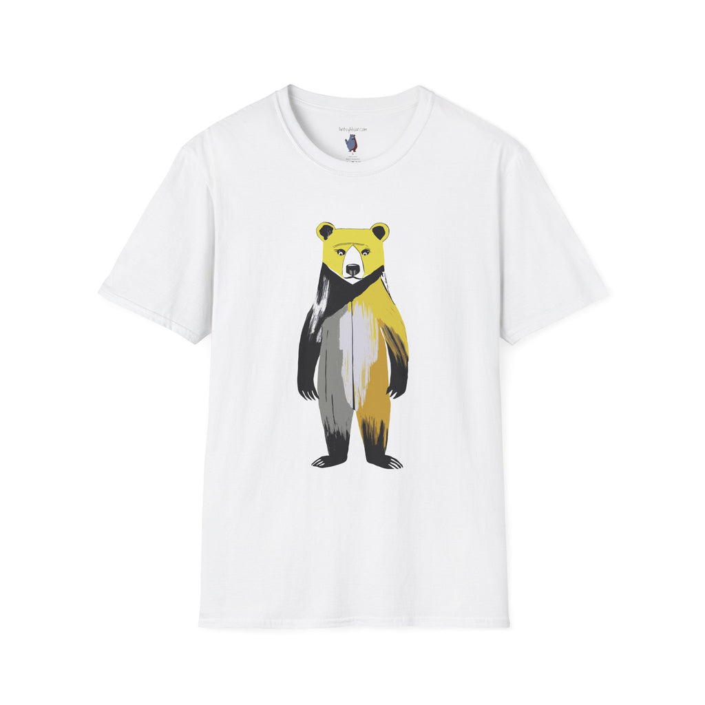 The Painted Black Bear Graphic Art Tee - 100% Cotton T-Shirt
