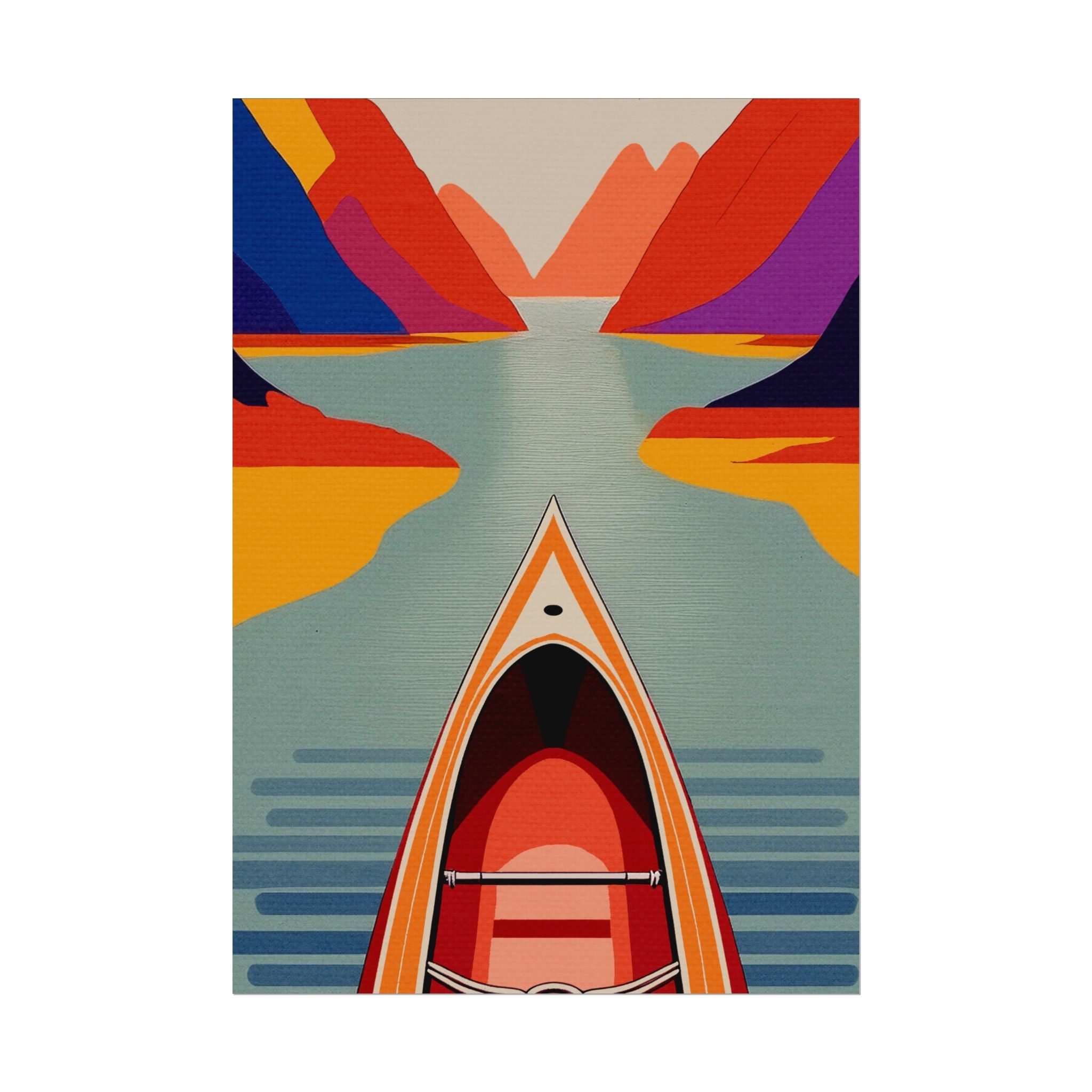 Outdoor Activity Canoe Poster, Rolled Poster -  nature lovers, outdoor activities, spring, summer, canoe