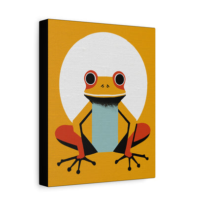 Midwest Modern Retro Inspired Golden Frog Nursery Art Print - Matte Canvas, Stretched, 1.25"