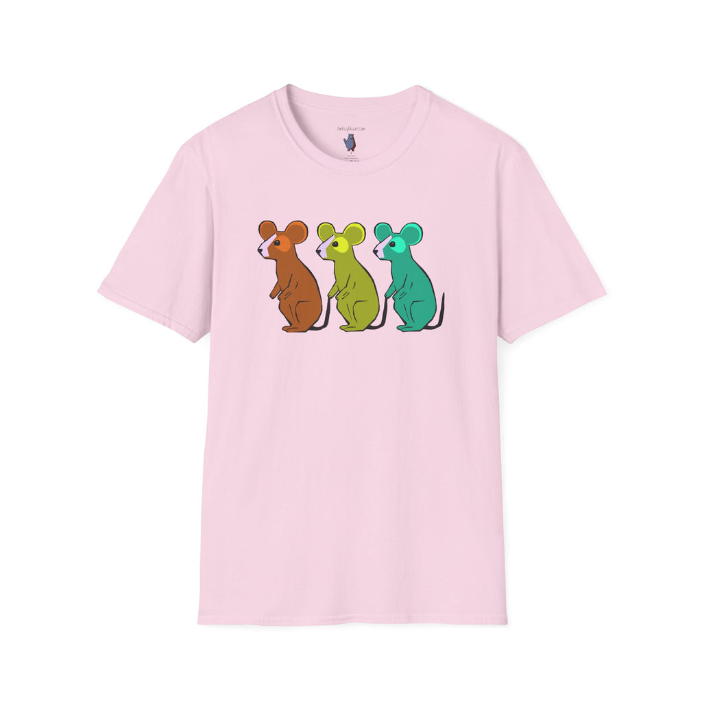 Hickory Dickory Dock Graphic Art Mouse Tee - 100% Cotton T-Shirt