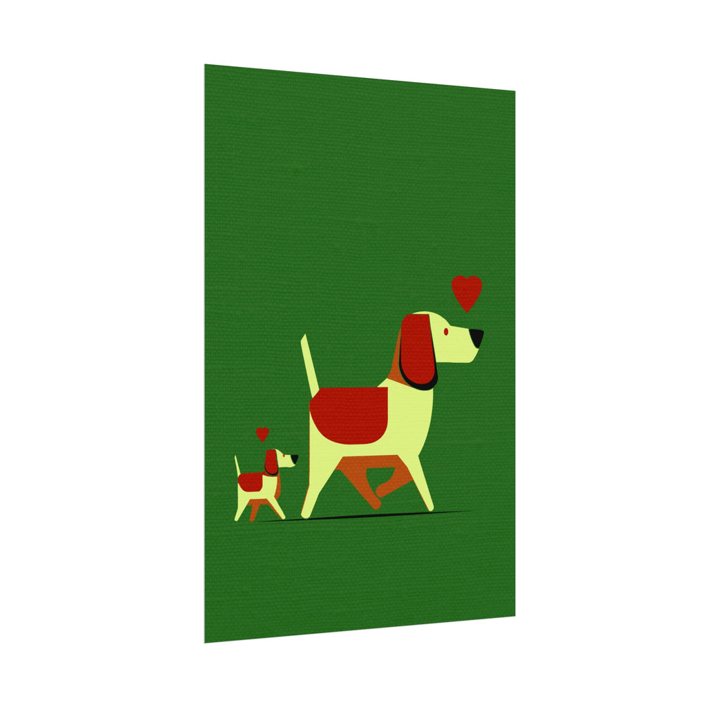 Animal Love Print Dog Mama Only Rolled Poster - Animals, Dog,  Puppy, Canine, Valentines Day, Nature, Love