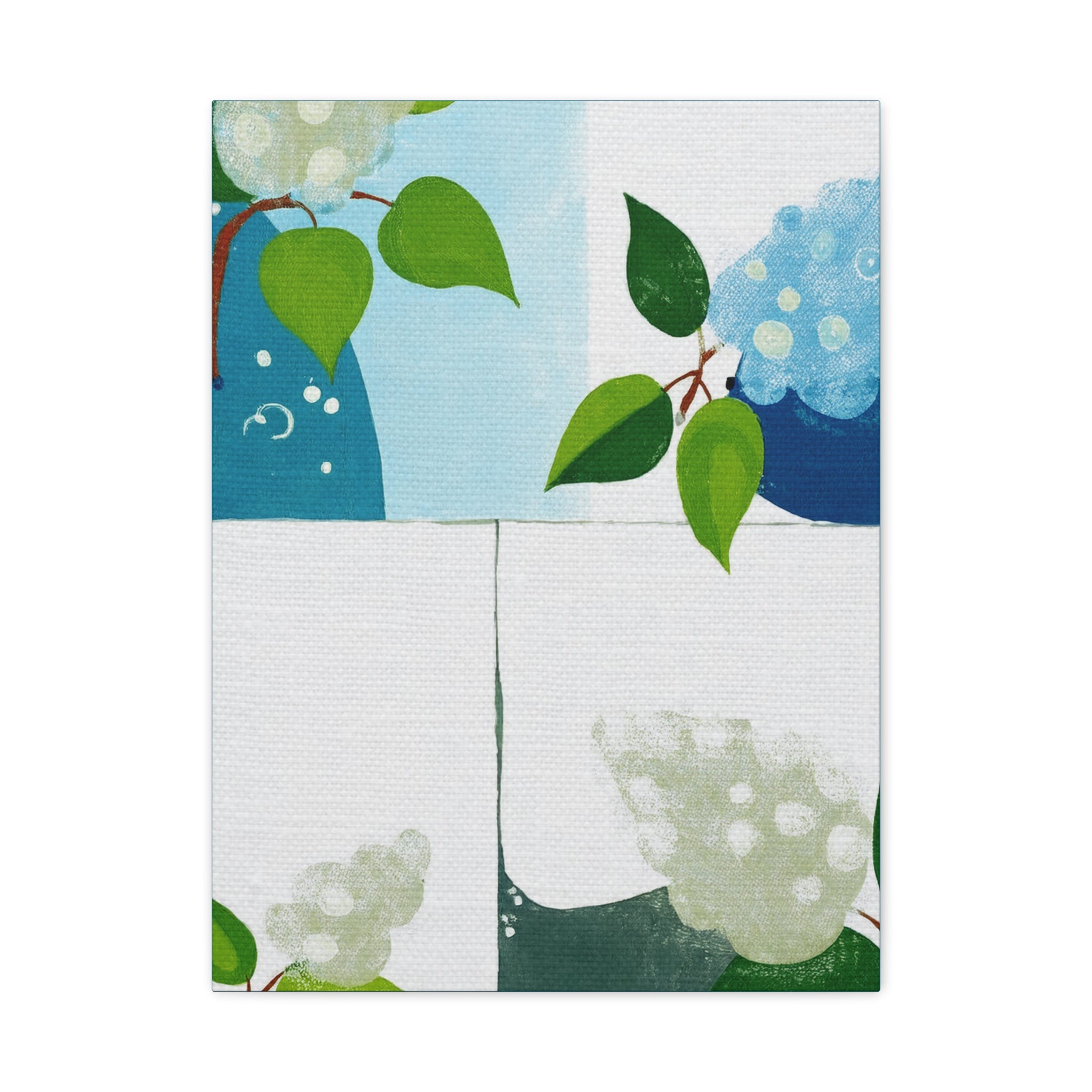 Midwest Modern Abstract Lilac Floral Print #1 - Matte Canvas, Stretched, 1.25"