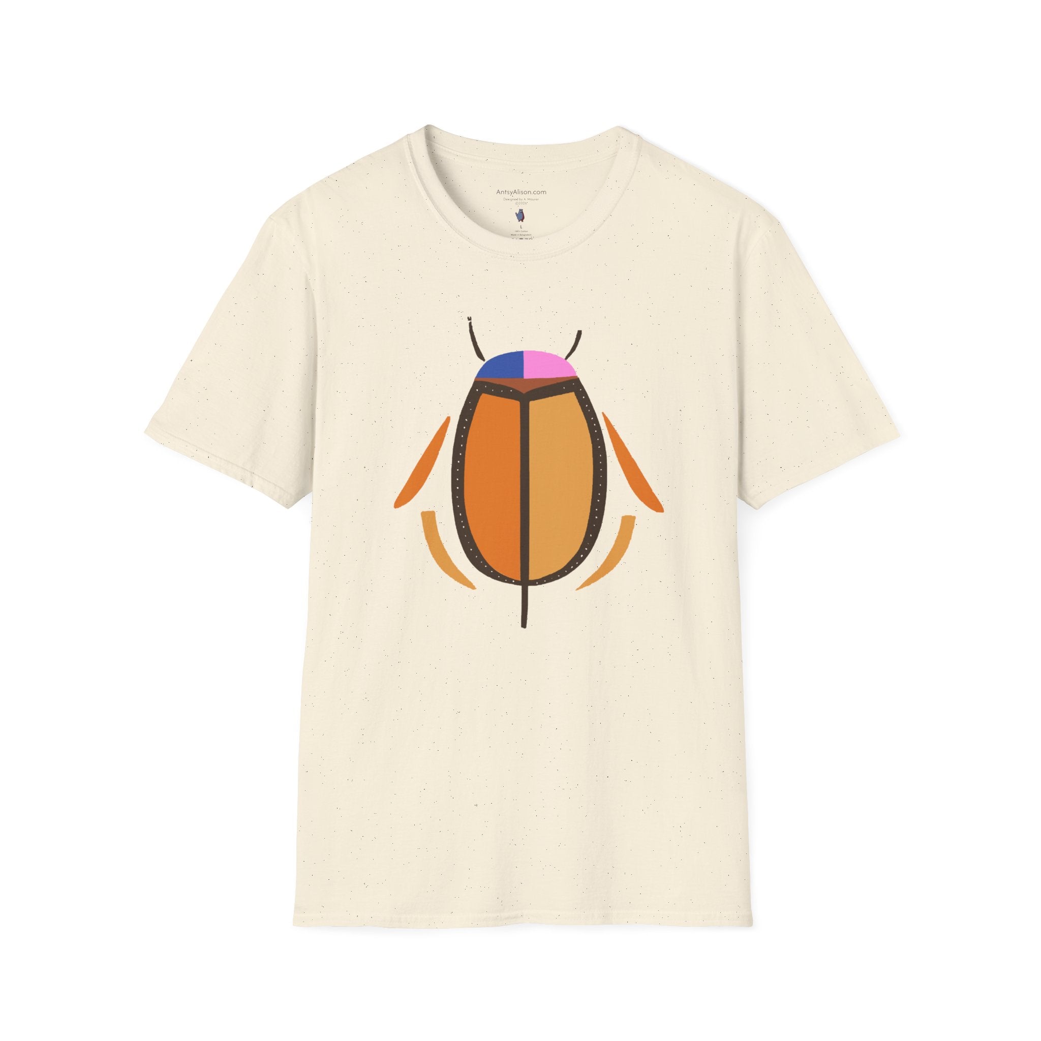 Midwest Modern Graphic Abstract Insect Beetle - Unisex Softstyle T-Shirt