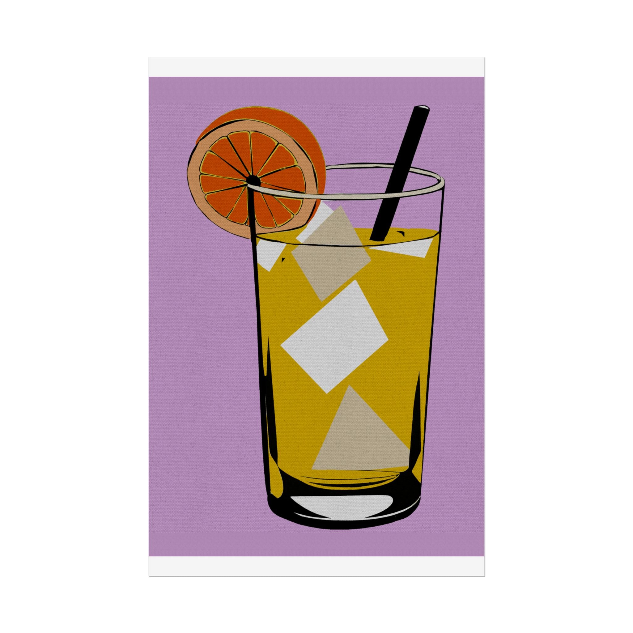 Comfort Food Pop Art Print - Lemonade Rolled Poster | Wall Art, Midwest Mod, Comfort Food, Lemonade, Lemons, Refreshment