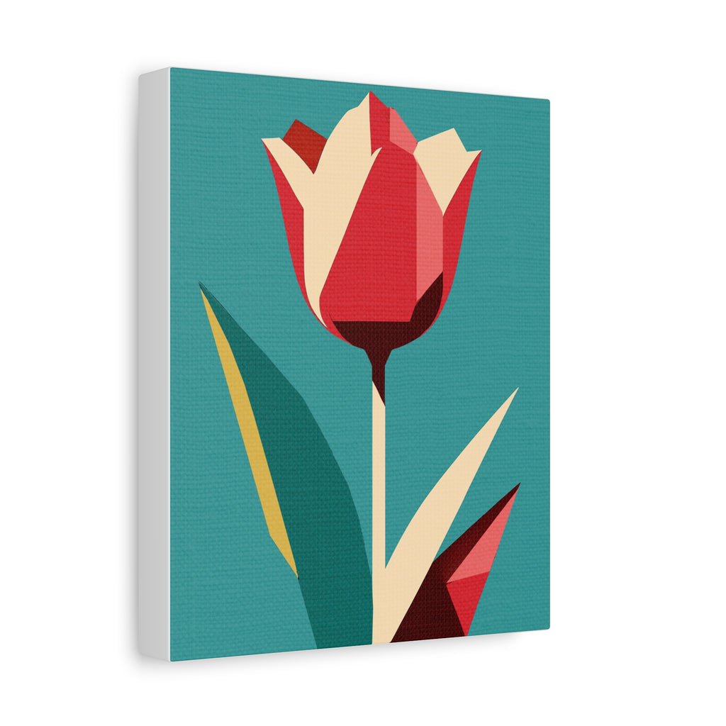 Modern Abstract Tulip Love - Matte Canvas, Stretched, 1.25"