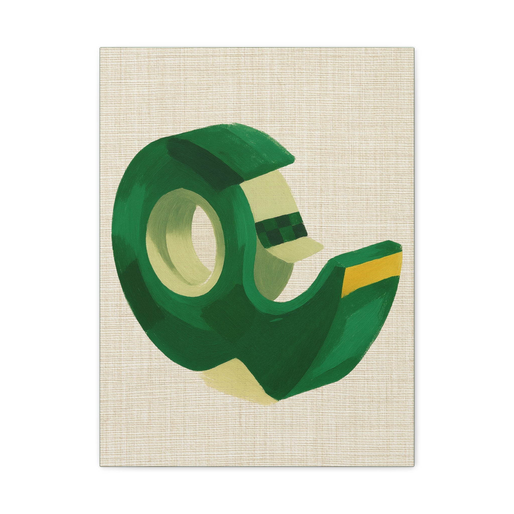 Midwest Mod Seasonal Christmas Art Print - Pop Art Package Tape - Matte Canvas, Stretched, 1.25"