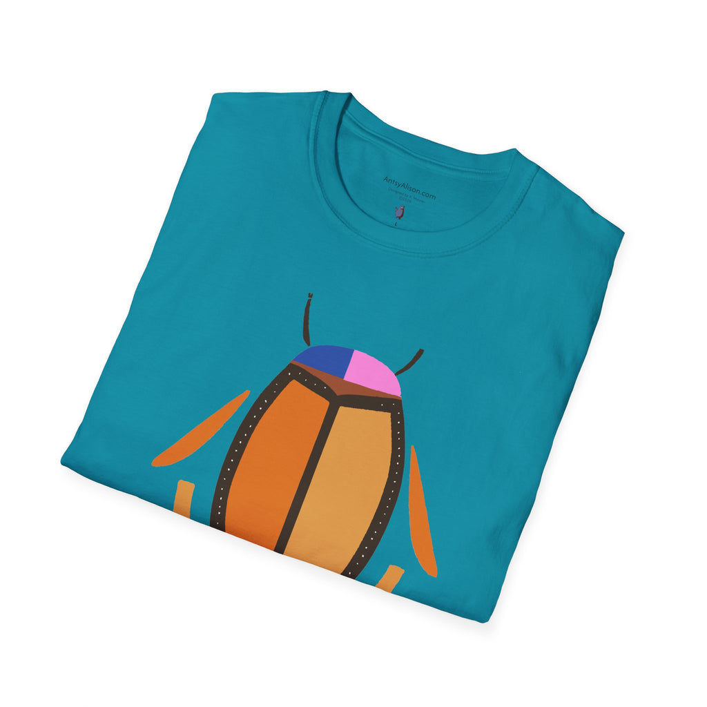 Midwest Modern Graphic Abstract Insect Beetle - Unisex Softstyle T-Shirt