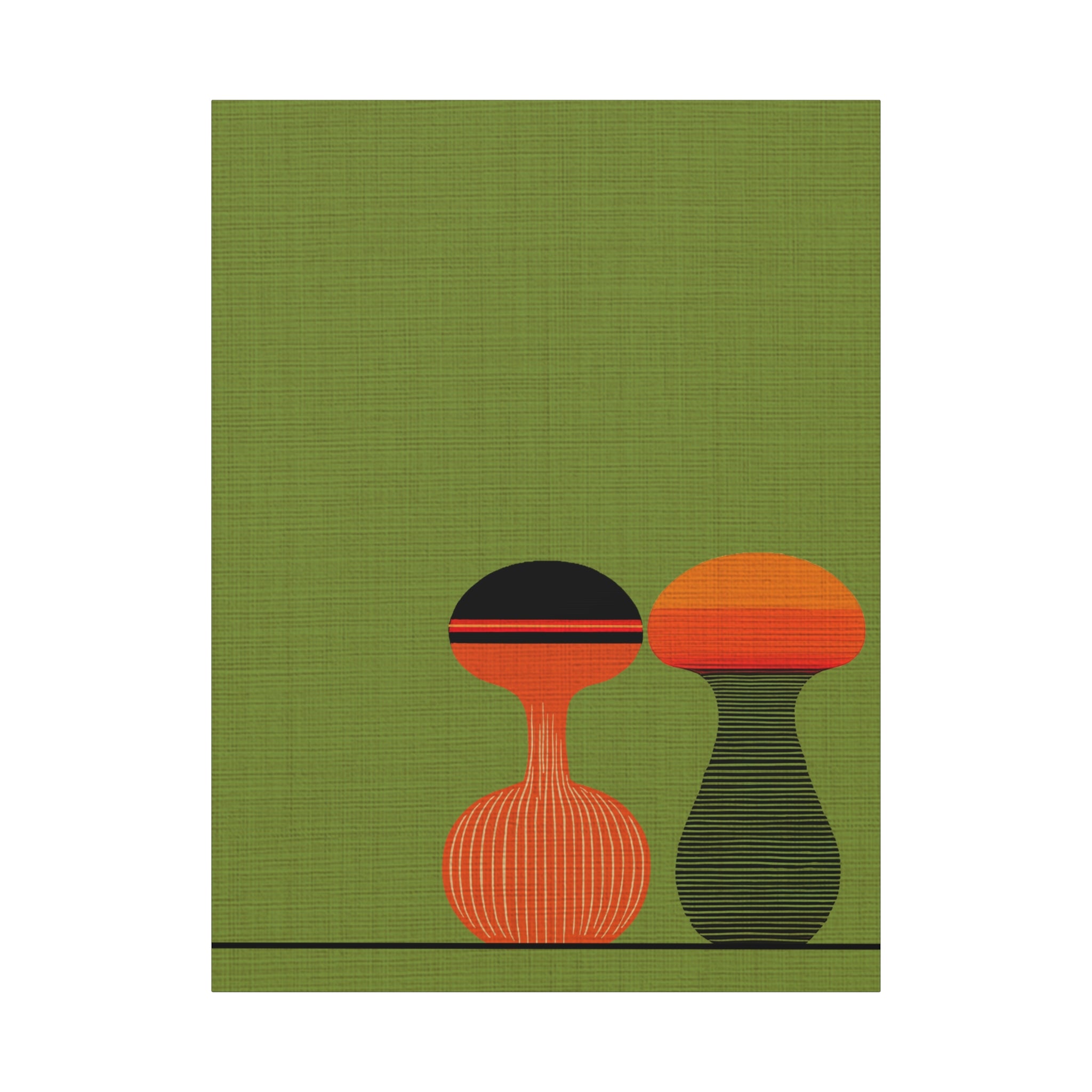 Midwest Mod Salt & Pepper Print - Danish Modern Inspired - Matte Canvas, Stretched, 1.25"