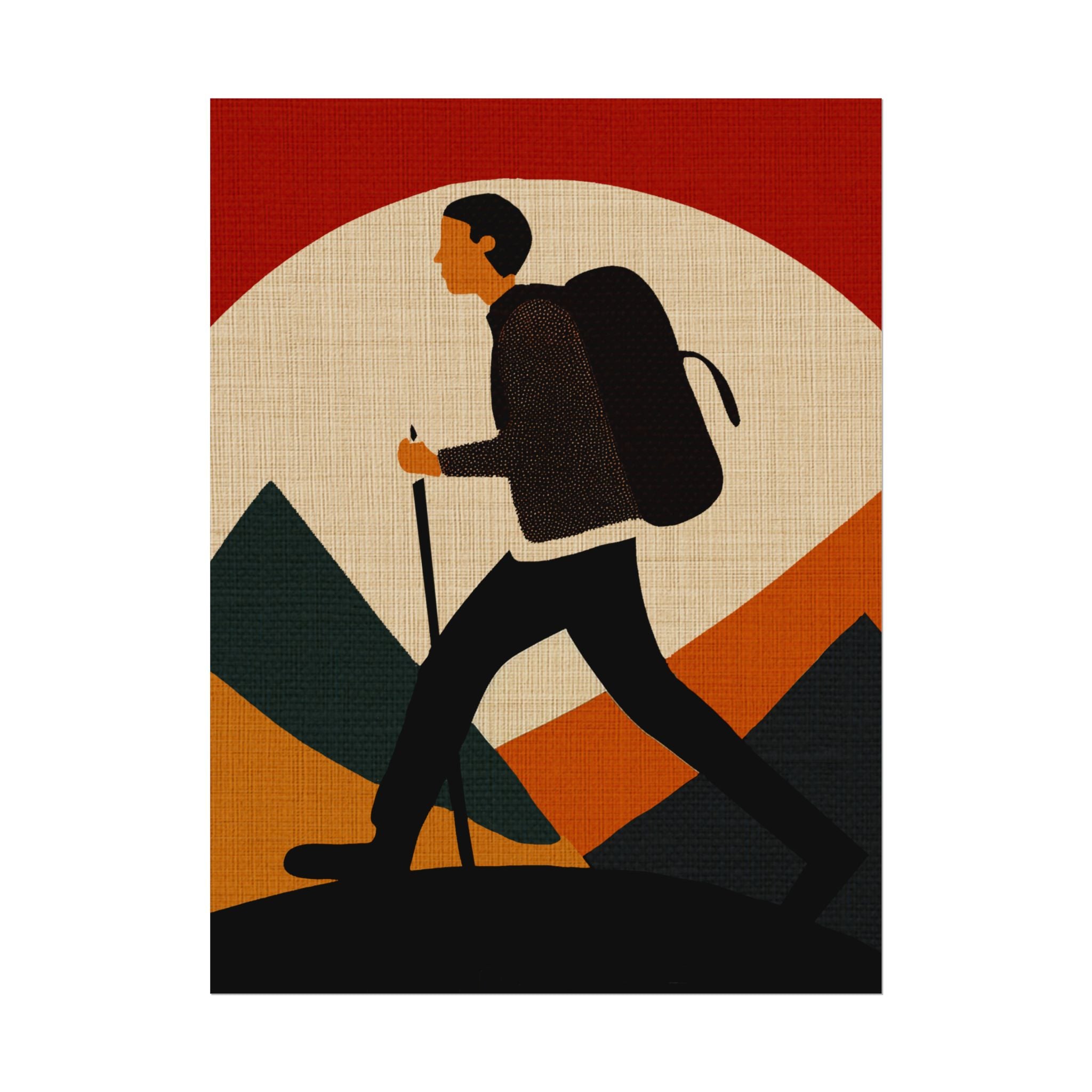 Outdoor Activity Hike Poster, Rolled Poster -  nature lovers, outdoor activities, spring, summer, hike, hiking