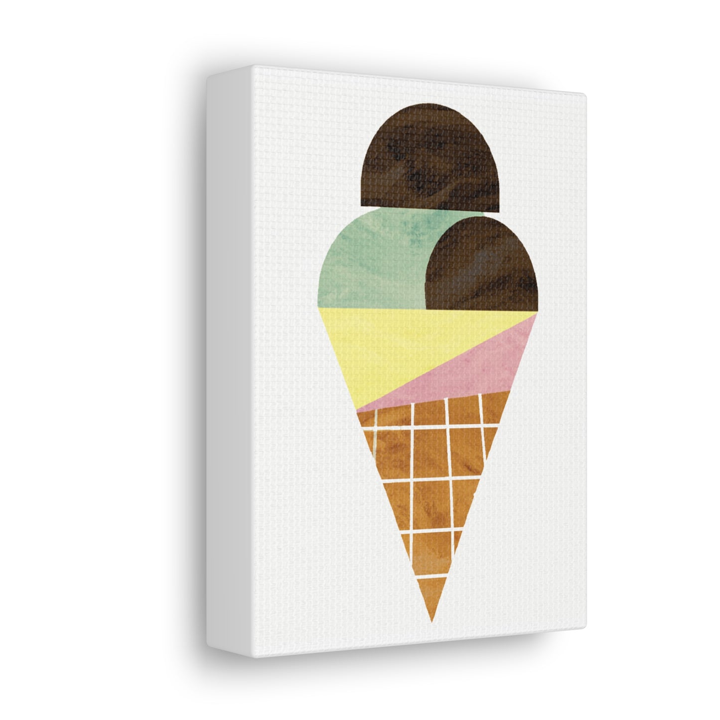 Canvas Art Print - Graphic MCM Pop Style Ice Cream Cone