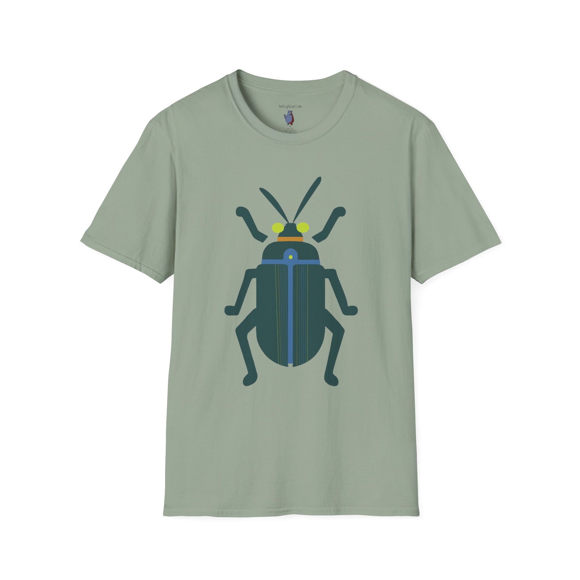 Midwest Modern Beetle Number Four Graphic Art Tee - 100% Cotton T-Shirt