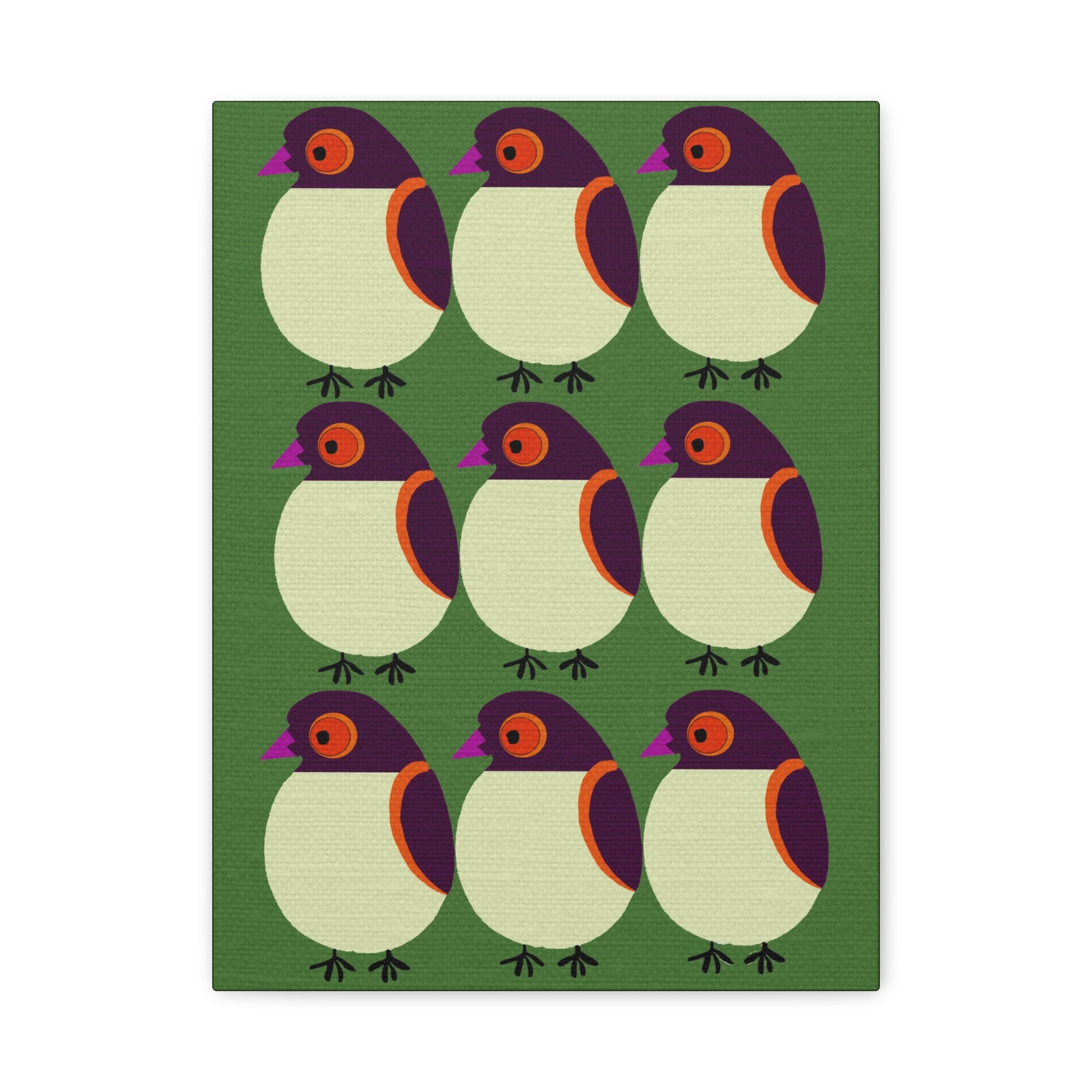 Midwest Modern Pack of Partridges Print - Matte Canvas, Stretched, 1.25" -  home decor, wall art, nature, bird, partridge