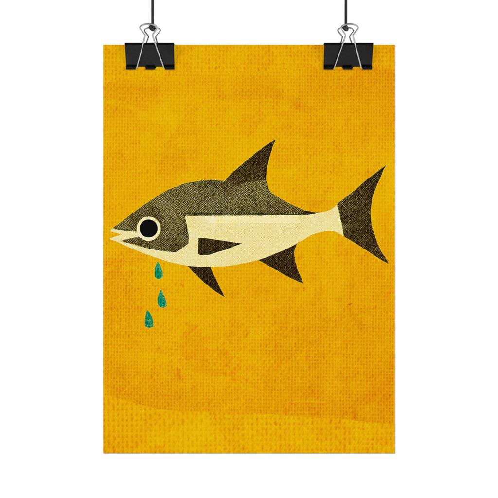 Don't Cry Mod Abstract Fish Art Print Rolled Poster | Wall Art, Midwest Mod, Fish, Fishing