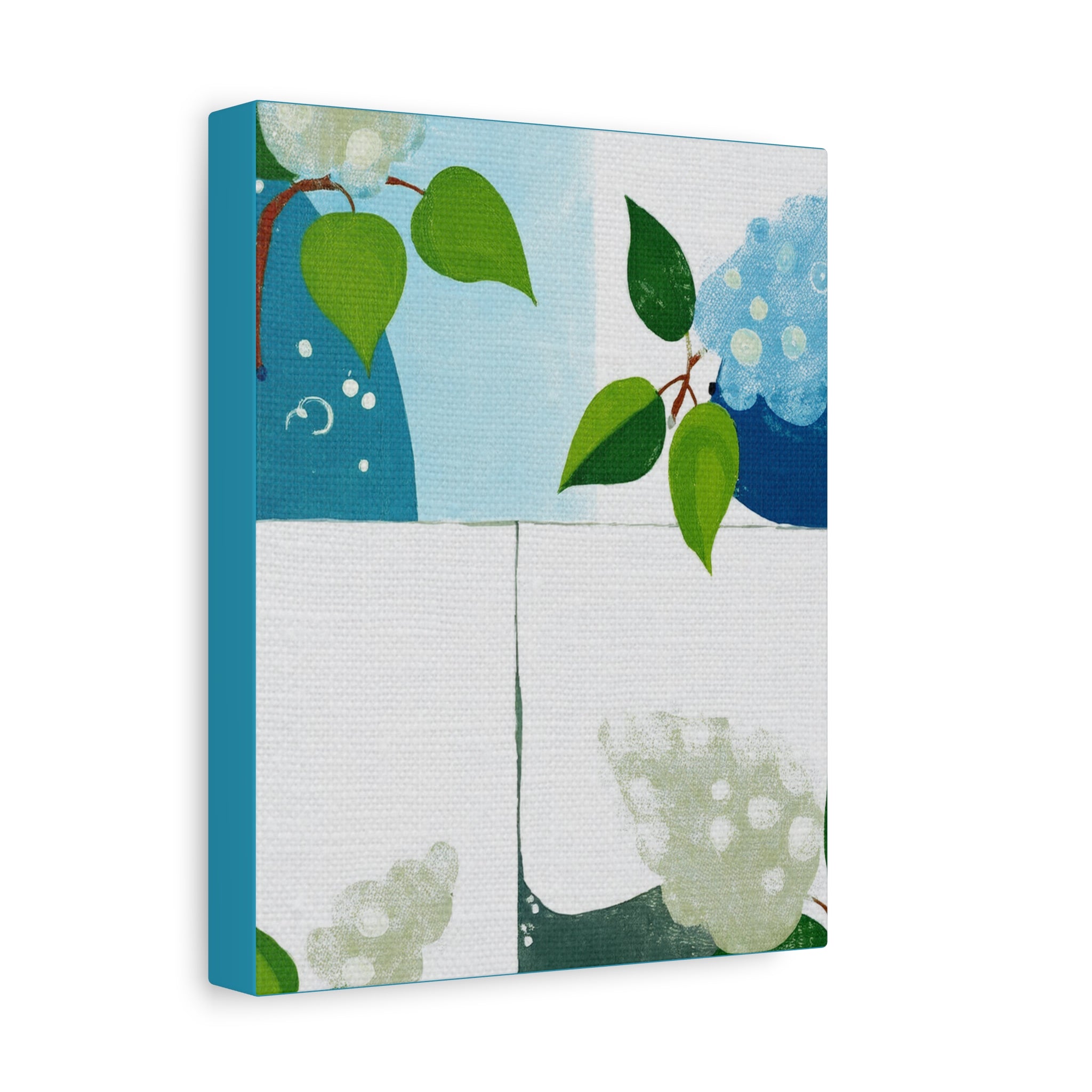 Midwest Modern Abstract Lilac Floral Print #1 - Matte Canvas, Stretched, 1.25"