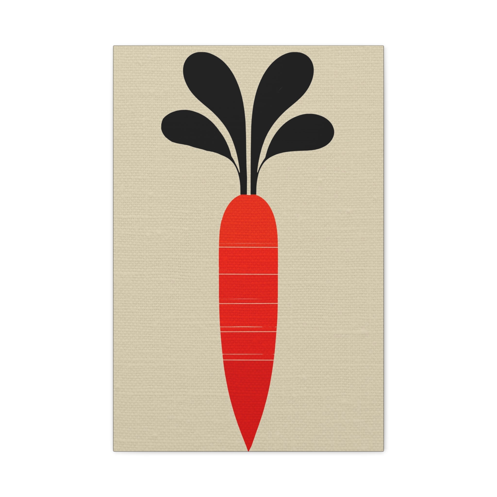 Midwest Modern Icon Pop Carrot Print - Matte Canvas, Stretched, 1.25"