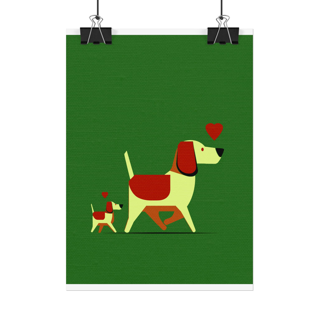 Animal Love Print Dog Mama Only Rolled Poster - Animals, Dog,  Puppy, Canine, Valentines Day, Nature, Love