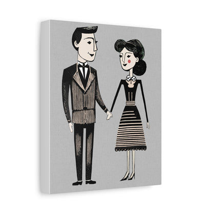 When Two Are in Love Couple Graphic Art Print - Matte Canvas, Stretched, 1.25"