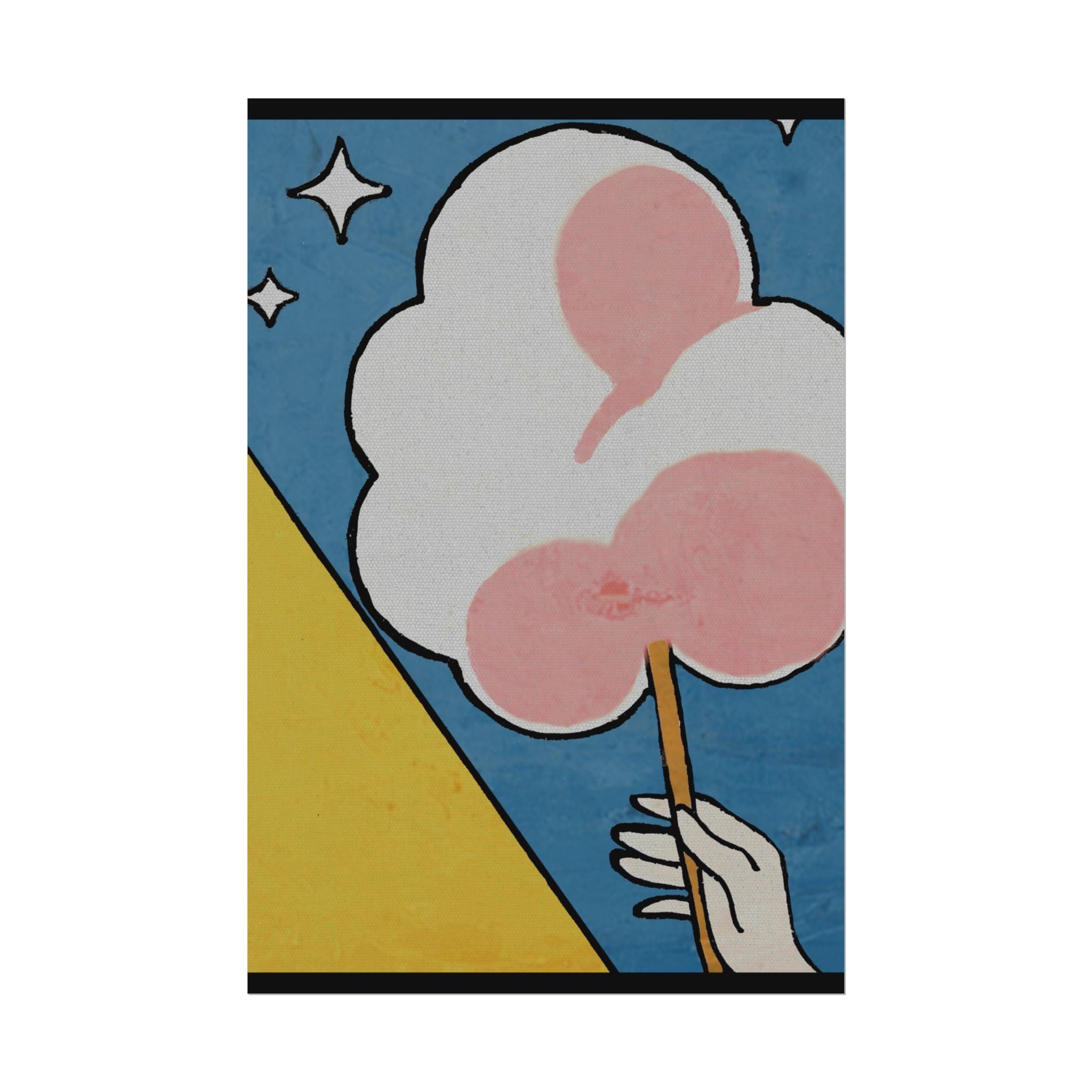 Cotton Candy Pop Art Style, Rolled Poster -  cotton candy, festival, fair, food, fun, summer