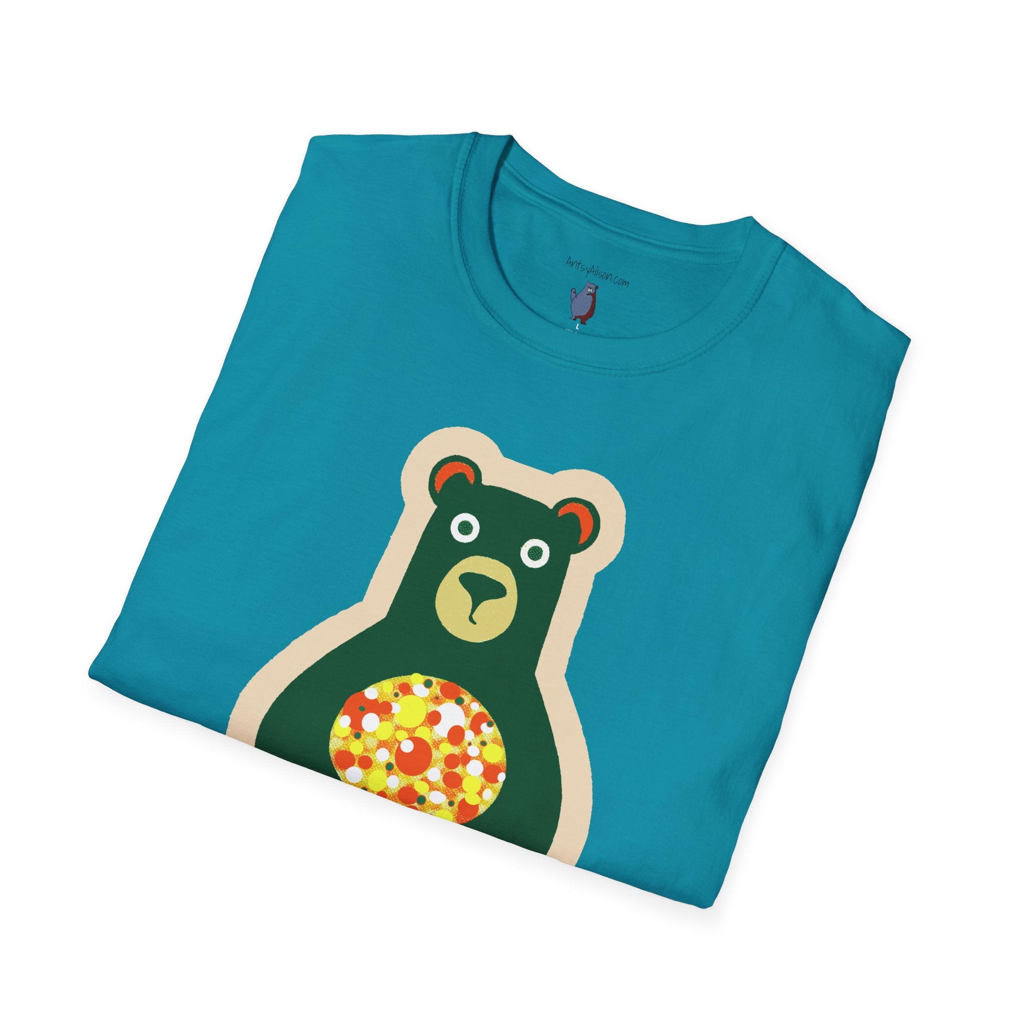 Mod Gumball Bear Graphic Art Tee - 100% Cotton T-Shirt
