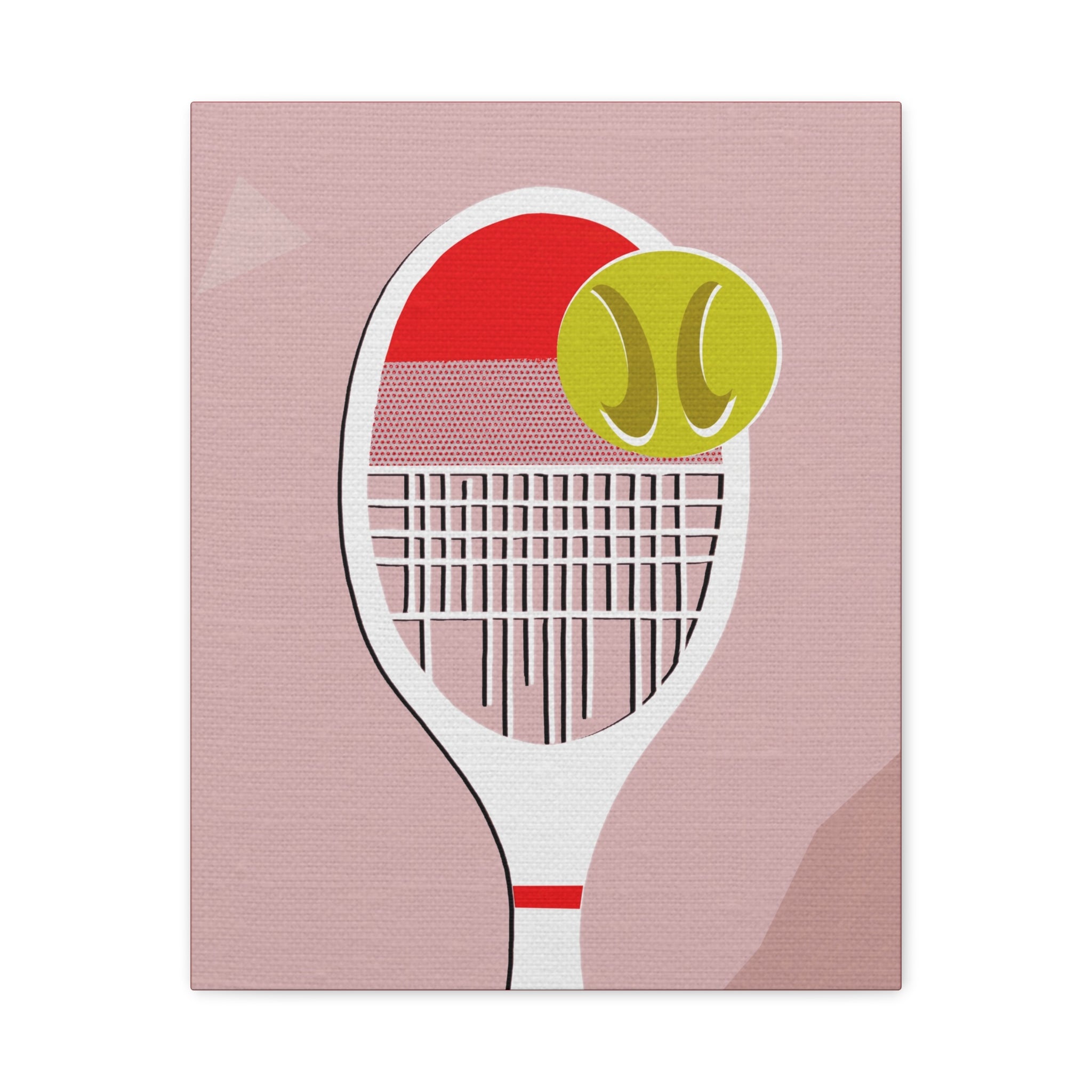 Midwest Modern Abstract Pop Tennis Print - Matte Canvas, Stretched, 1.25" -  home decor, wall art, tennis, sports