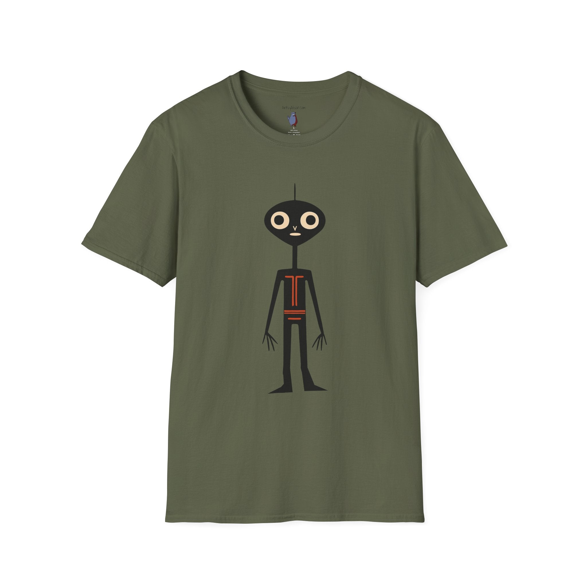 Midwest Modern UAP Alien Number One Graphic Art Tee - 100% Cotton T-Shirt
