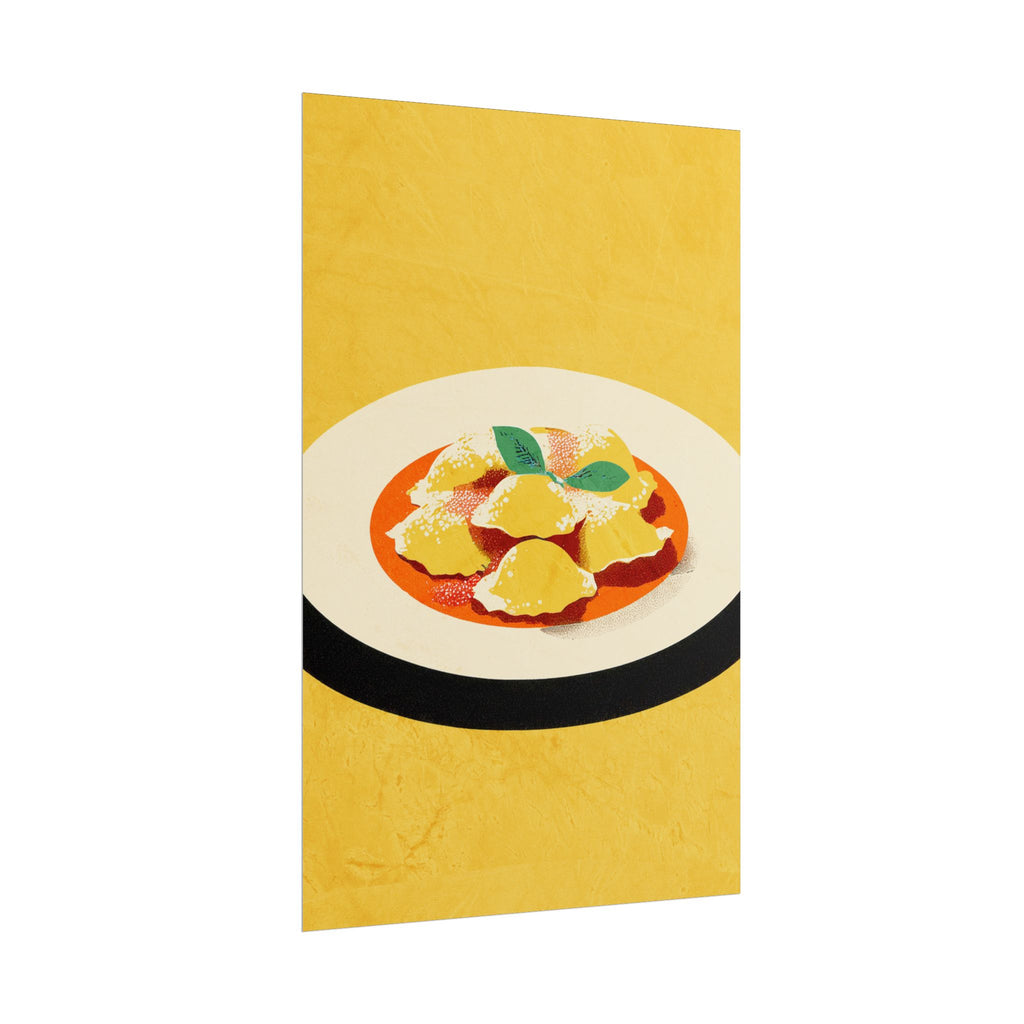 Comfort Food Pop Art Print-Ravioli Pasta Rolled Poster
