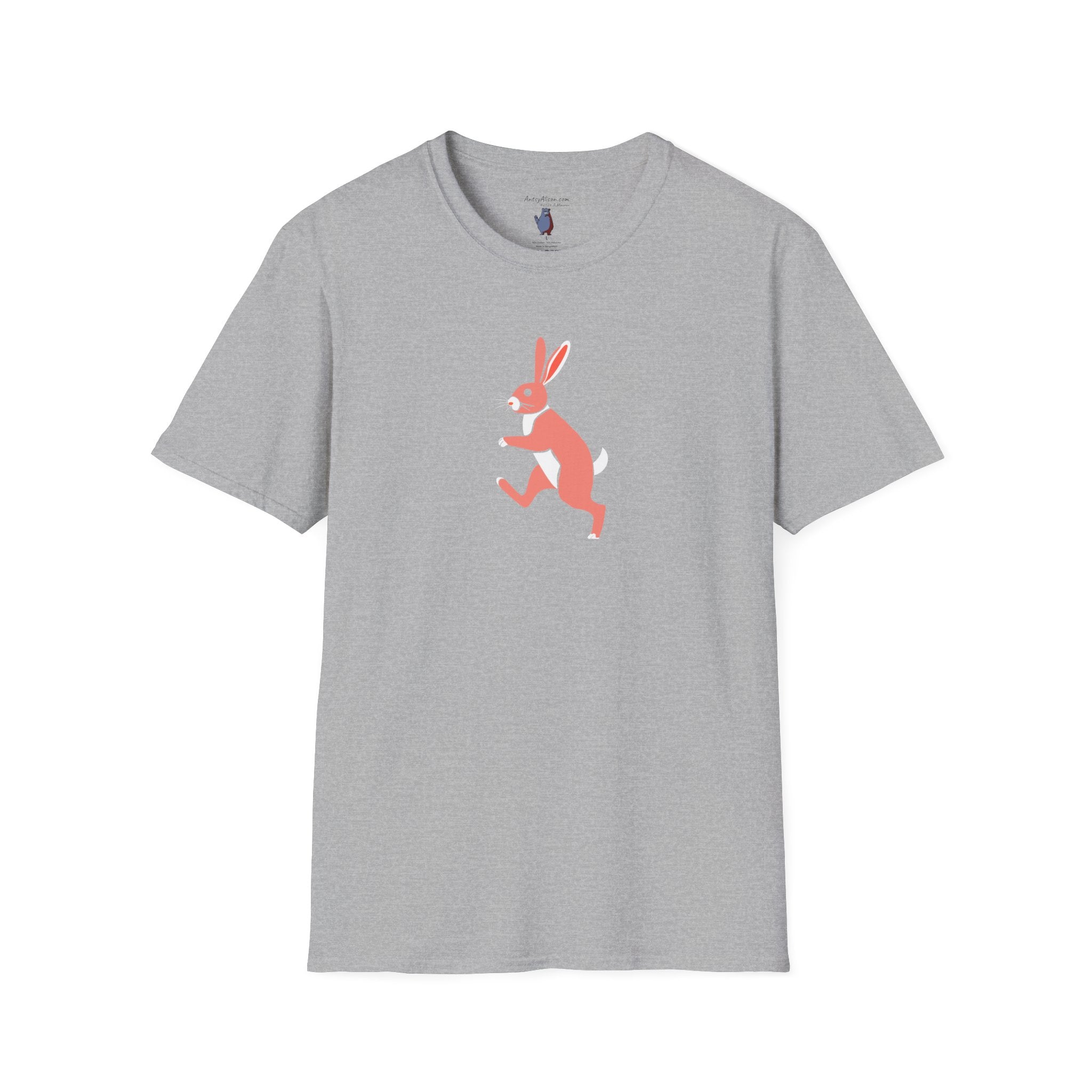 Midwest Modern Run Rabbit Run #6 - 100% Cotton Graphic Tee - animal lovers, rabbit, bunny, easter, spring