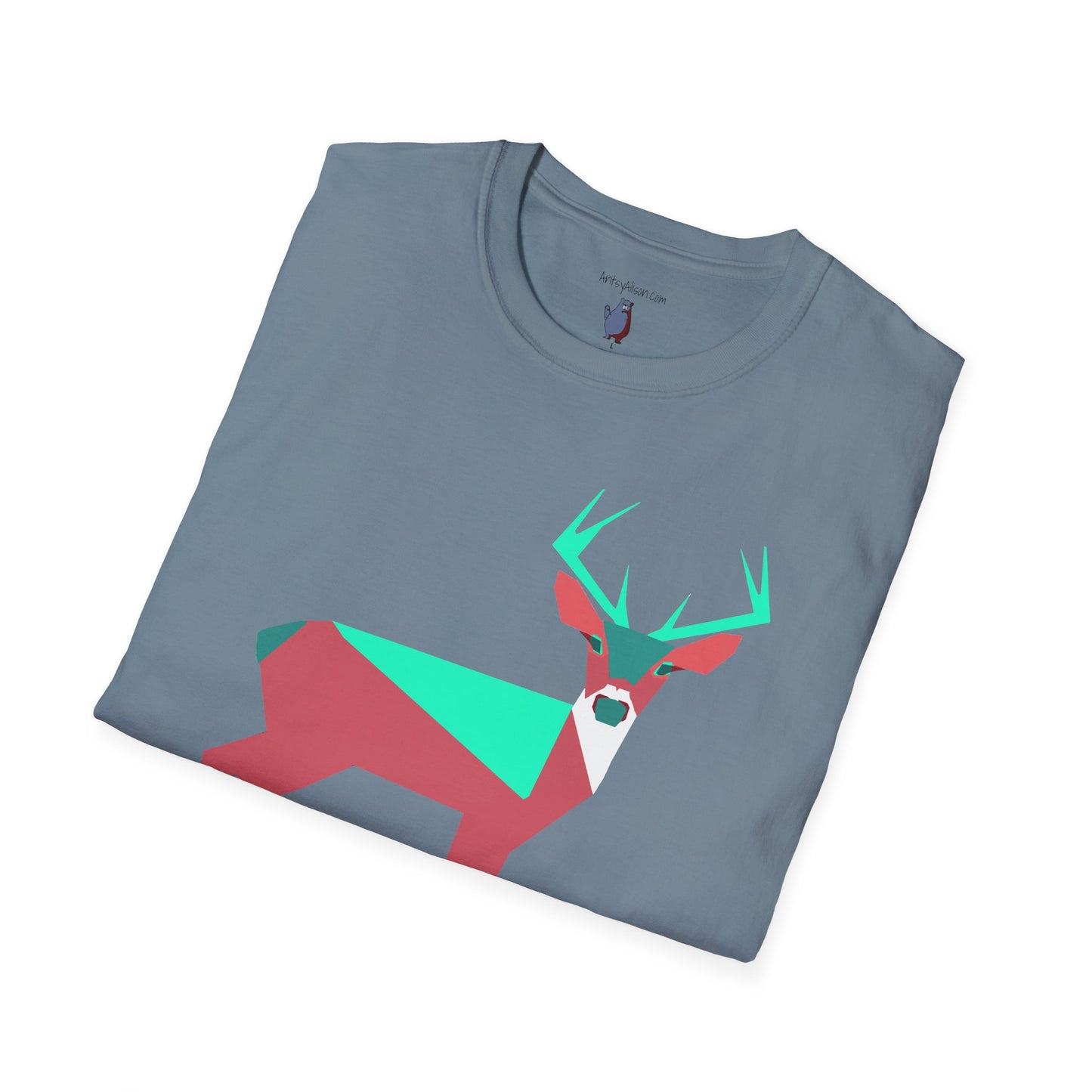 Buck Up Buttercup Graphic Art Deer Tee - 100% Cotton T-Shirt