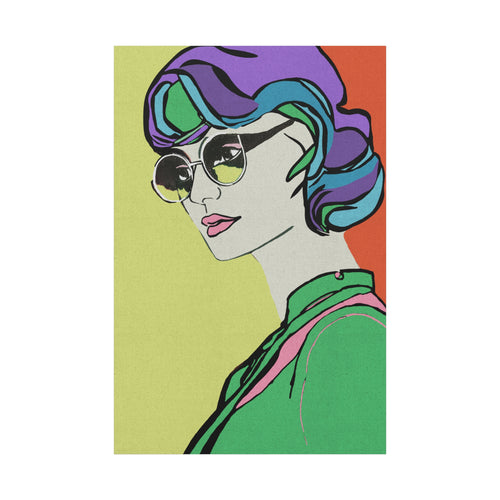 Dreamy Woman No. 2 Modern Graphic Art Print - Matte Canvas, Stretched, 1.25"