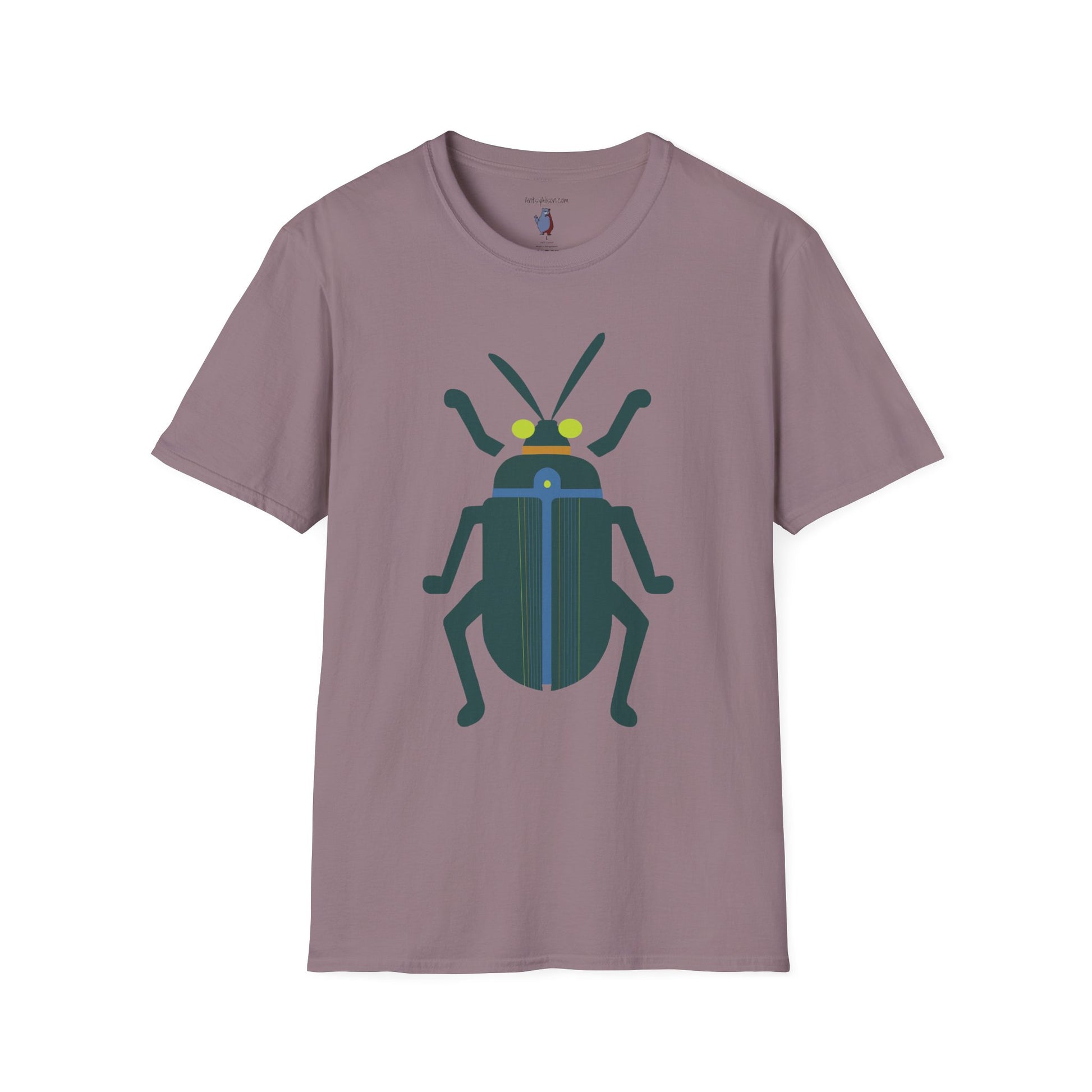 Midwest Modern Beetle Number Four Graphic Art Tee - 100% Cotton T-Shirt