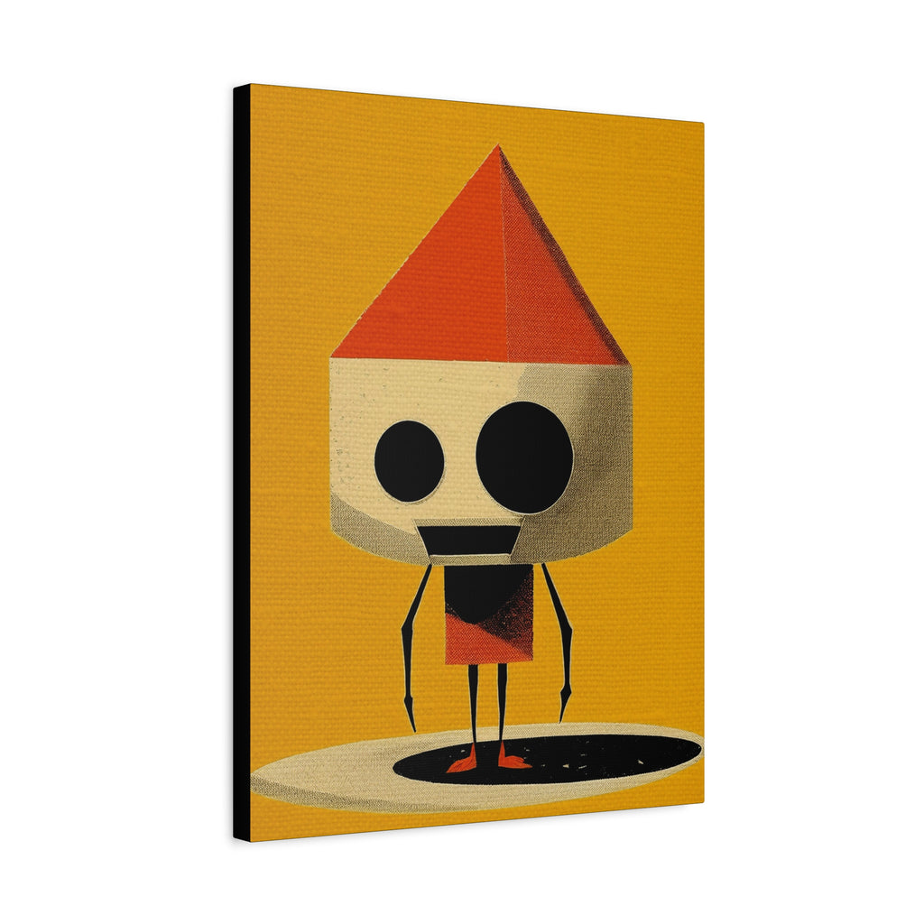 Midwest Modern Pop Art Robot Print - Matte Canvas, Stretched, 1.25" - wall decor, fun art, modern, simple, graphic, robot